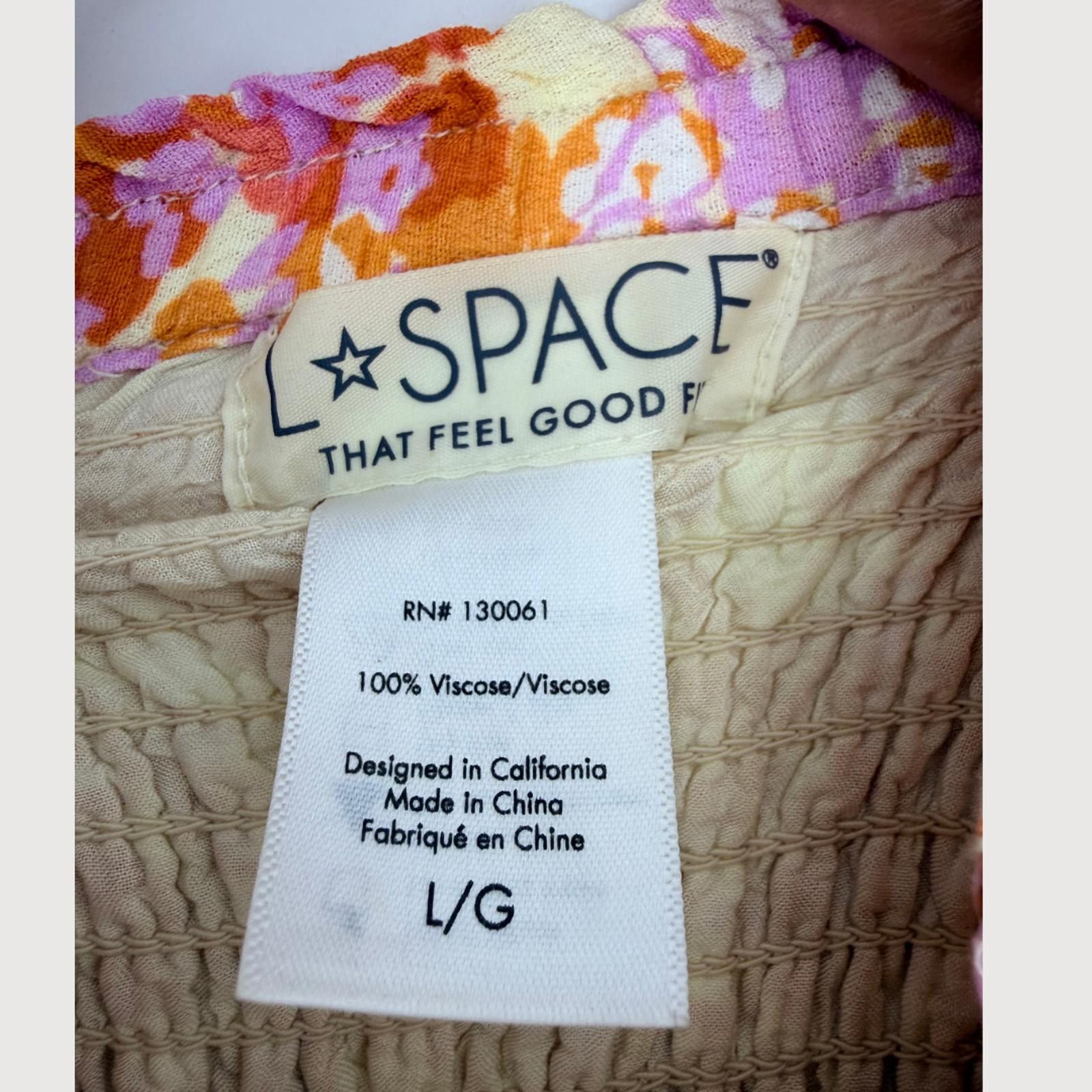 Other Anthropologie L Space Lucia Smocked Maxi Dress Orange/Yellow Size L / US 10 / IT 46 - 5 Thumbnail