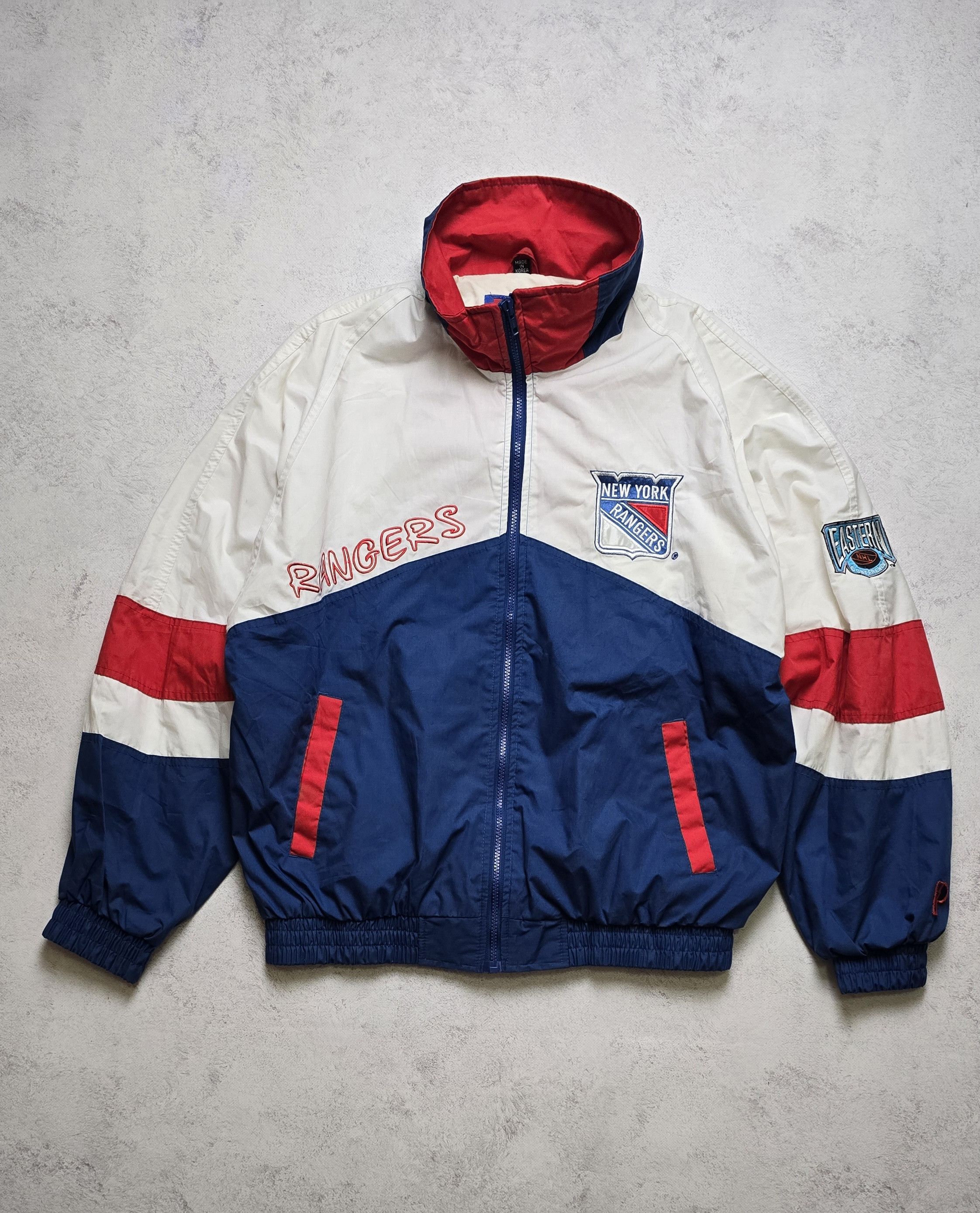 Pro Player Rare Vintage 90's NHL New York Rangers Light Jacket Big Logo Size US M / EU 48-50 / 2 - 2 Thumbnail