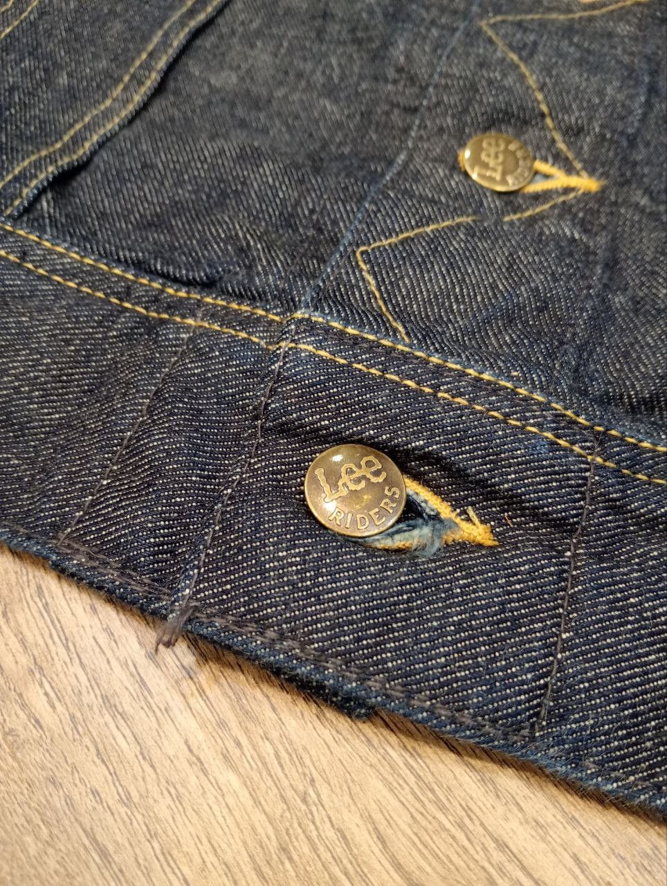 LEE RIDERS UNION MADE SANFORIZED BLUE DENIM JACKET - SIZE 40