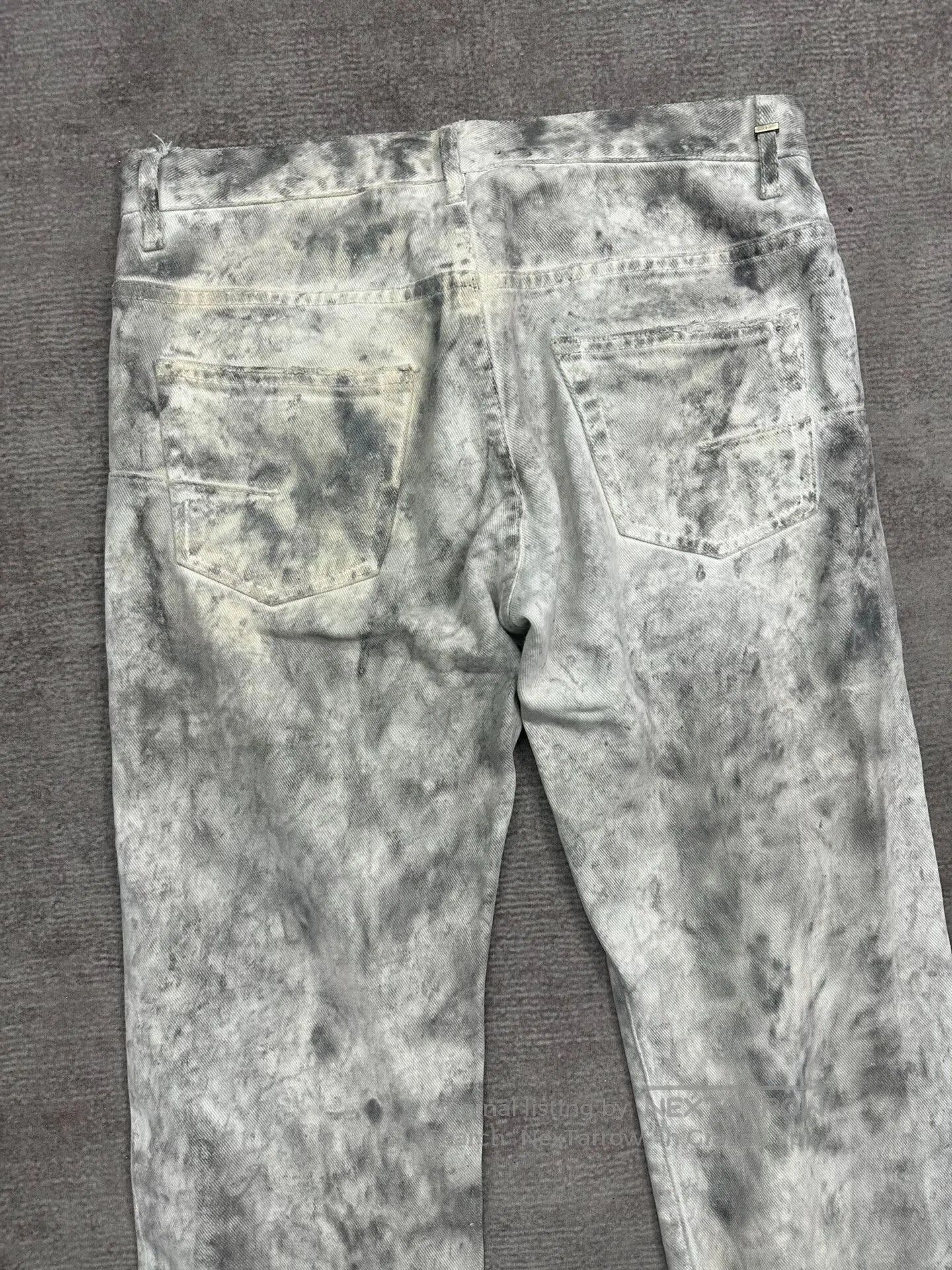 Dior Dior Homme Distressed White Denim Trousers. Size US 29 - 6 Thumbnail