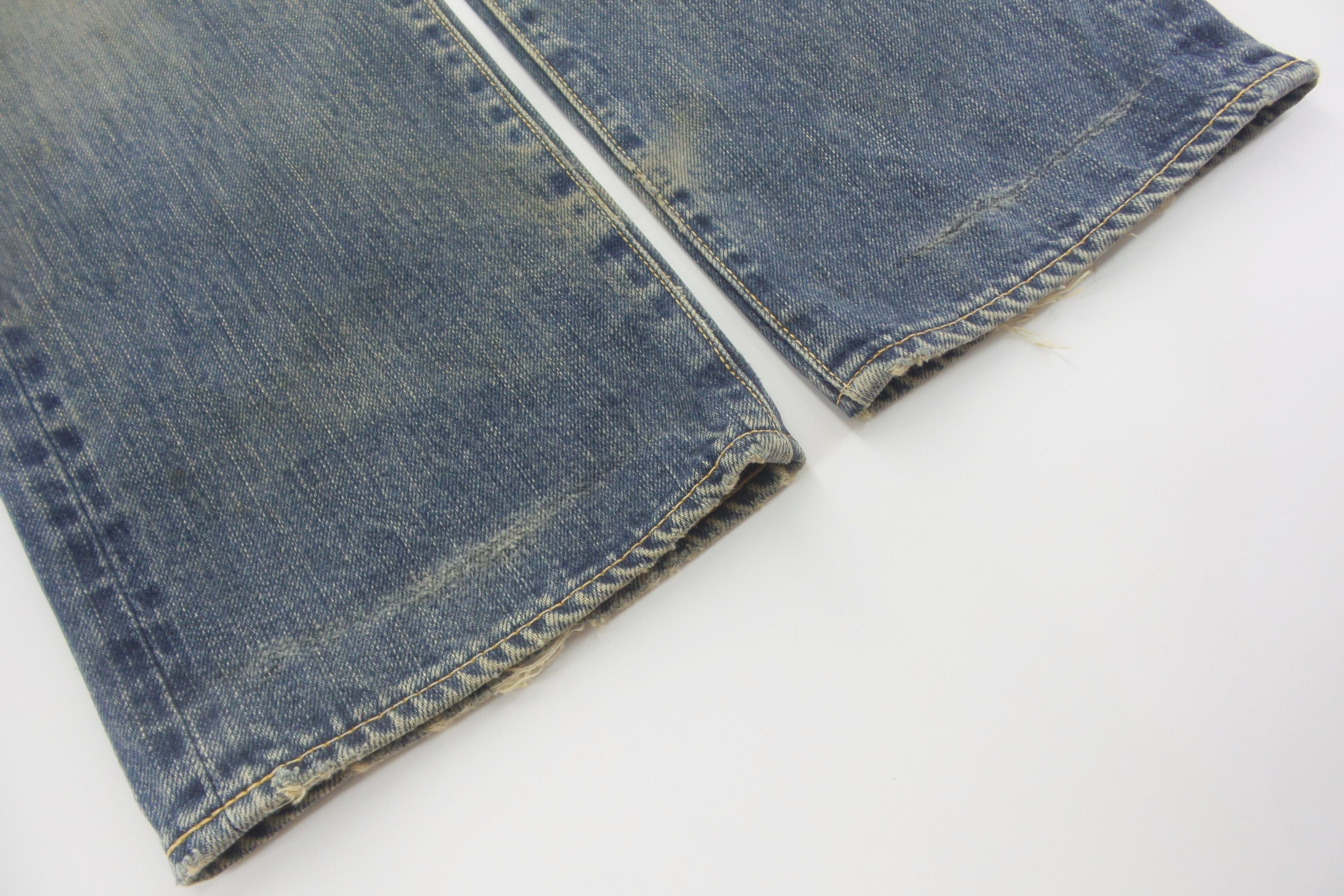 KURO DISTRESSED Blck By KURO Stonewashed Selvedge Jeans W17xL42.5 Size US 34 / EU 50 - 8 Thumbnail