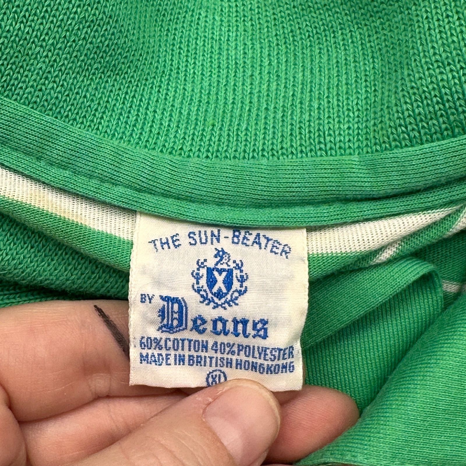 Other Vintage 80s The Sun Beater Deans Polo Shirt Mens XL Green Size US XL / EU 56 / 4 - 3 Thumbnail