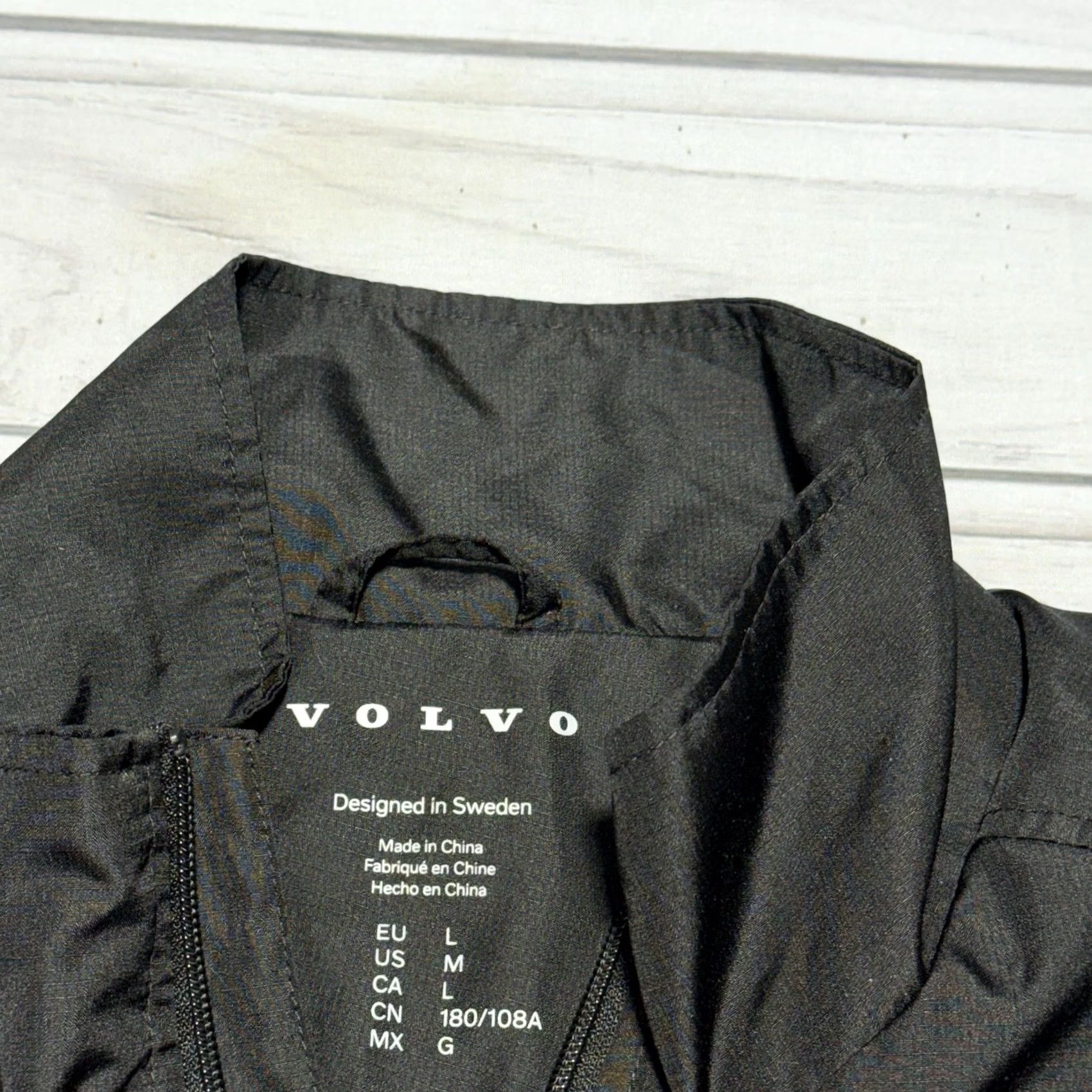 Vintage Volvo Jacket Mens L Black Official Merchandise Full Zip Windbreaker Cars Size US L / EU 52-54 / 3 - 3 Thumbnail