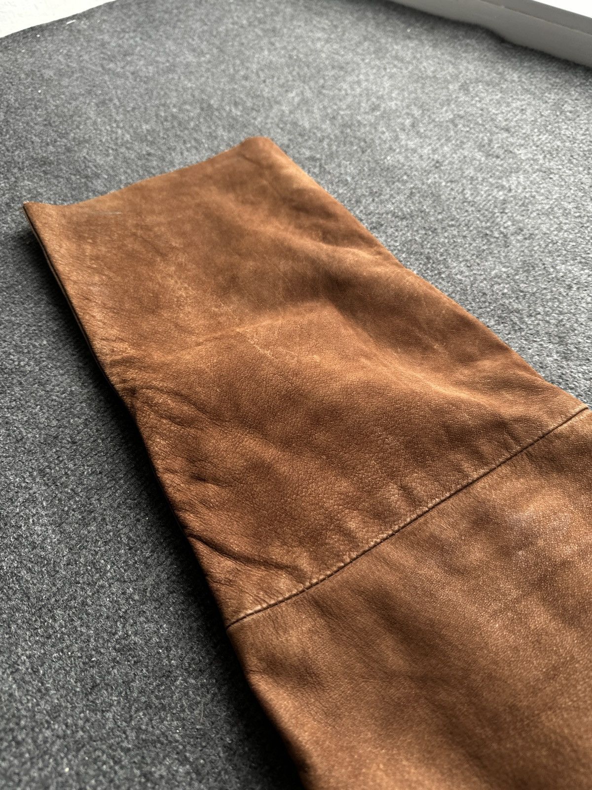 Other 🚨GRAIL MEN LEATHER PANTS Y2K WESTERN MOTORCYCLE Size US 32 / EU 48 - 18 Thumbnail