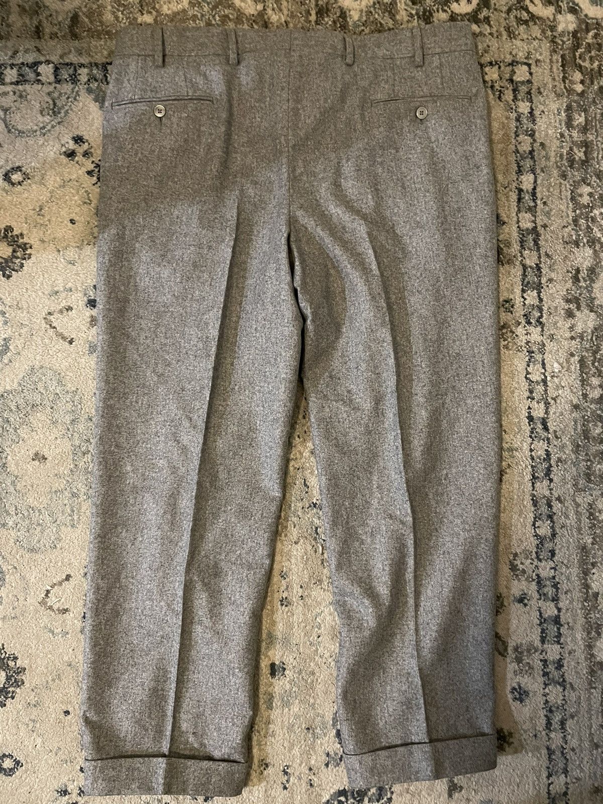 Luigi Bianchi Wool Flannel Flat Front Trouser Size US 36 / EU 52 - 7 Thumbnail