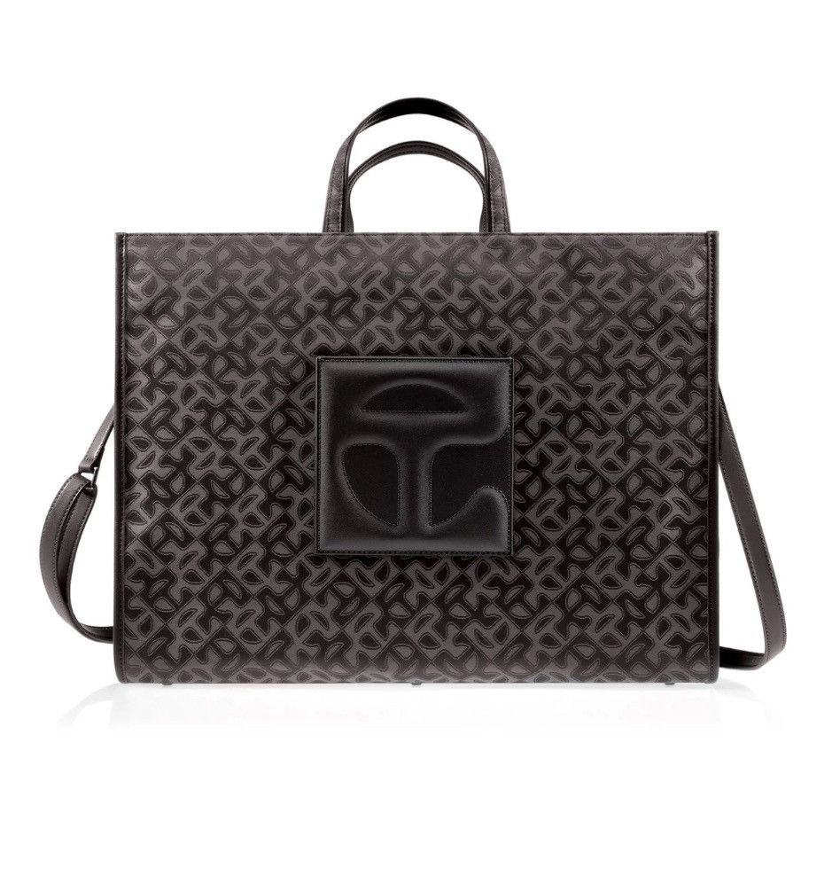 Telfar Large Jacquard Shopper | Black Monogram Size ONE SIZE - 1 Thumbnail