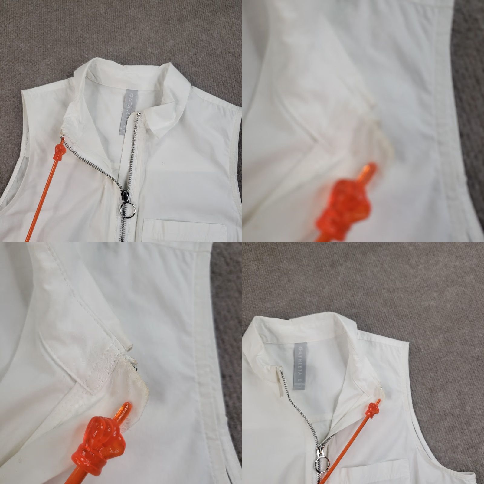 Athleta Athleta Shirt Women XS White Sleeveless 1/2 Zip Collared Lightweight Stretch Polo Casual Size XS / US 0-2 / IT 36-38 - 8 Thumbnail