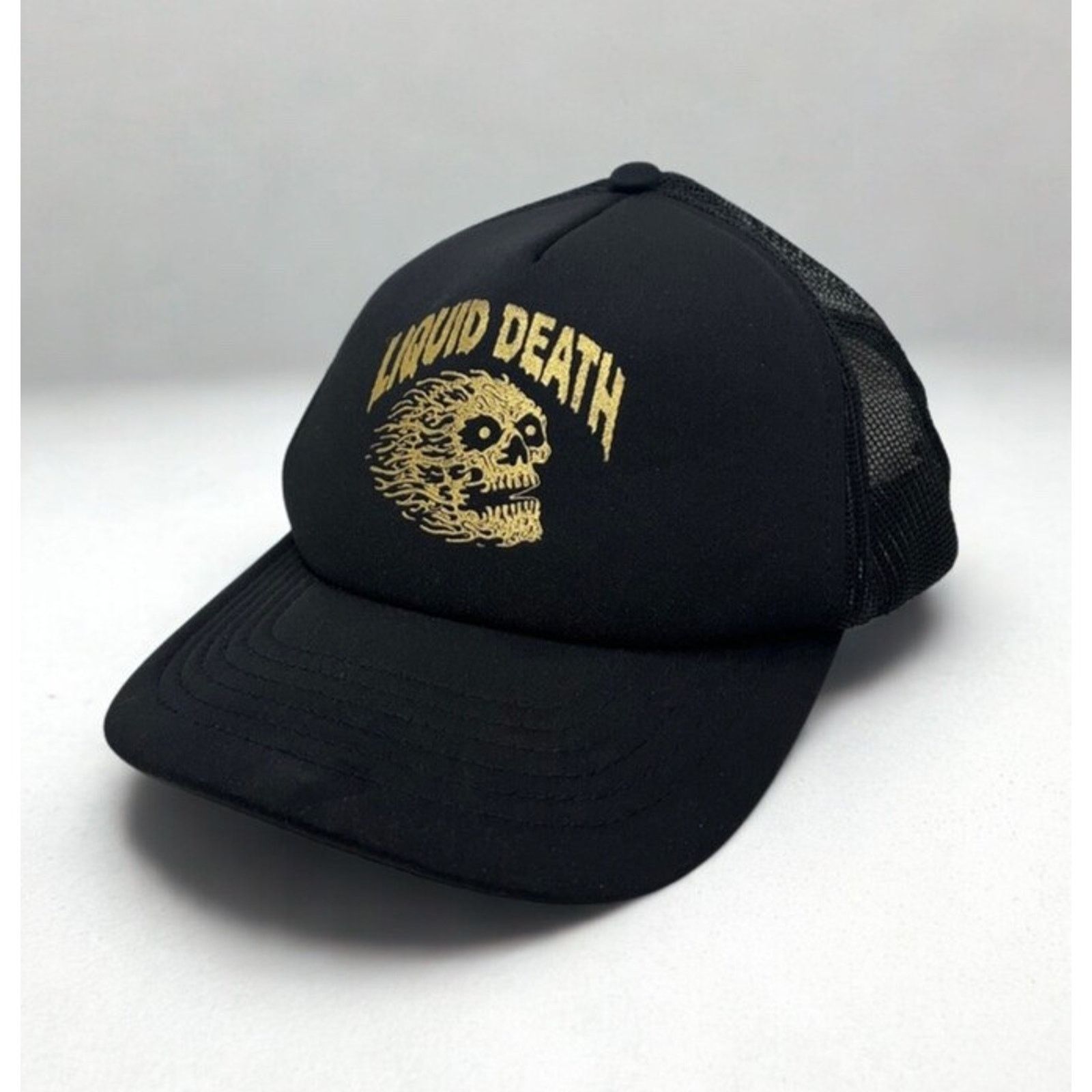 Other Liquid Death Mesh Trucker Snapback Gold Skull Logo NWOT Size ONE SIZE - 6 Thumbnail