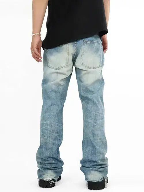 Designer × Japanese Brand × Vintage distressed grunge flared ripped jeans Size US 32 / EU 48 - 2 Thumbnail