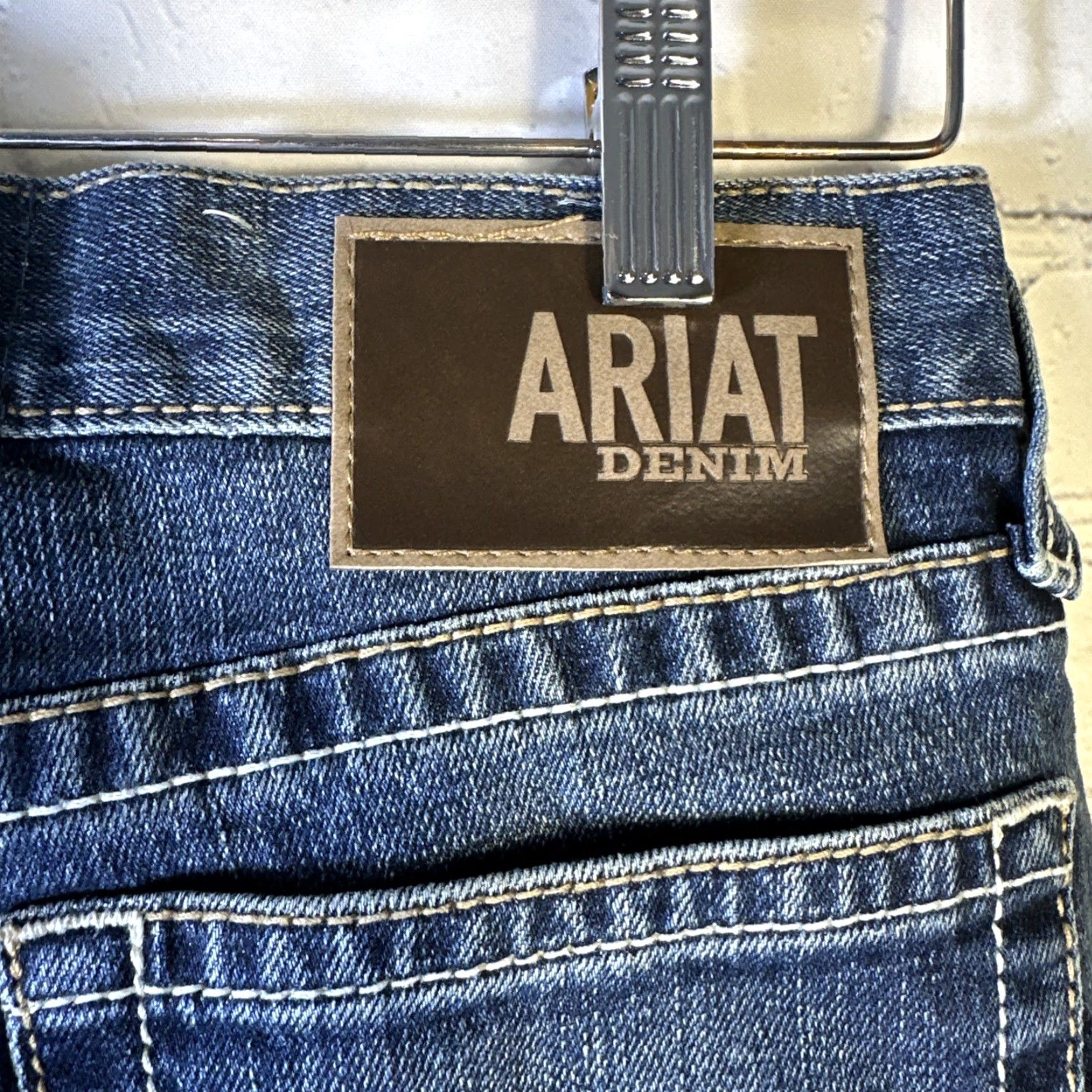 Ariat Jeans Adult 28/34 Blue Slim M8 Western 5-Pocket Denim Cotton Mens