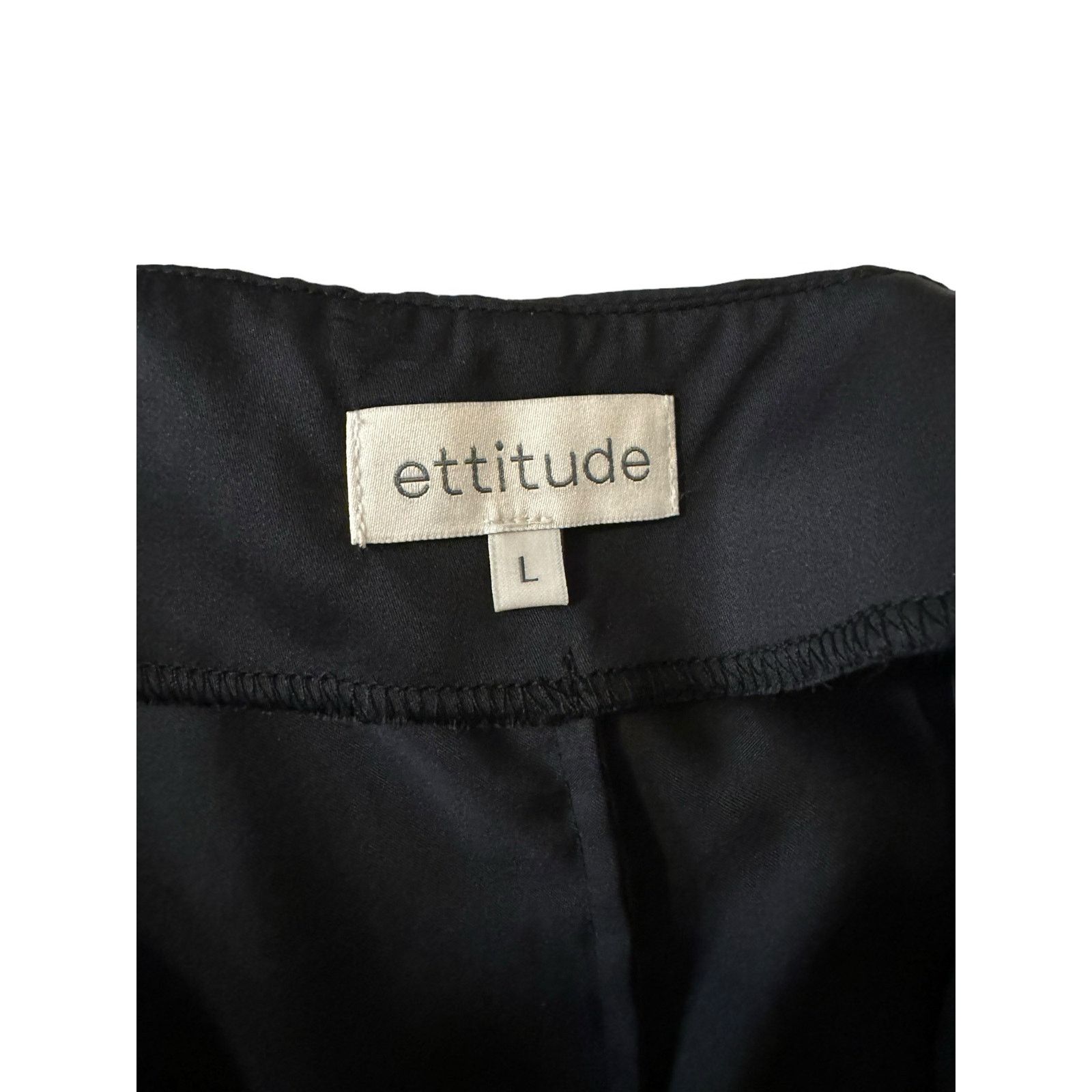 Other Ettitude NEW Bamboo Black Slip Dress Large Sateen Knee Size L / US 10 / IT 46 - 8 Thumbnail