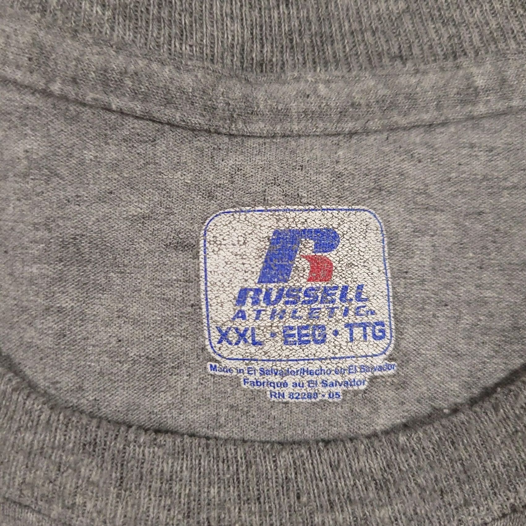Russell Athletic VINTAGE Team Realtree Shirt Mens 2XL Gray Russell Athletic Hunting Outdoors Logo Graphic Print Crew Neck Short Sleeve Mens Size US XXL / EU 58 / 5 - 7 Thumbnail