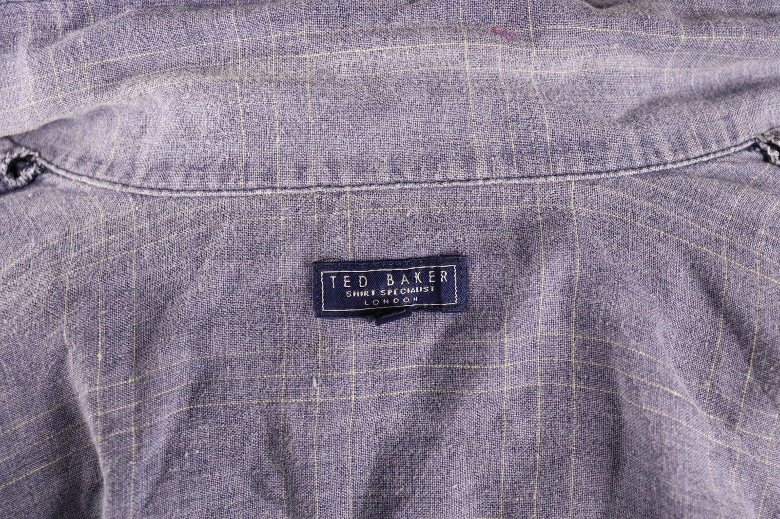 Ted Baker Ted Baker Shirt Specialist Linen Check Shirt Size 4 Size US M / EU 48-50 / 2 - 10 Thumbnail