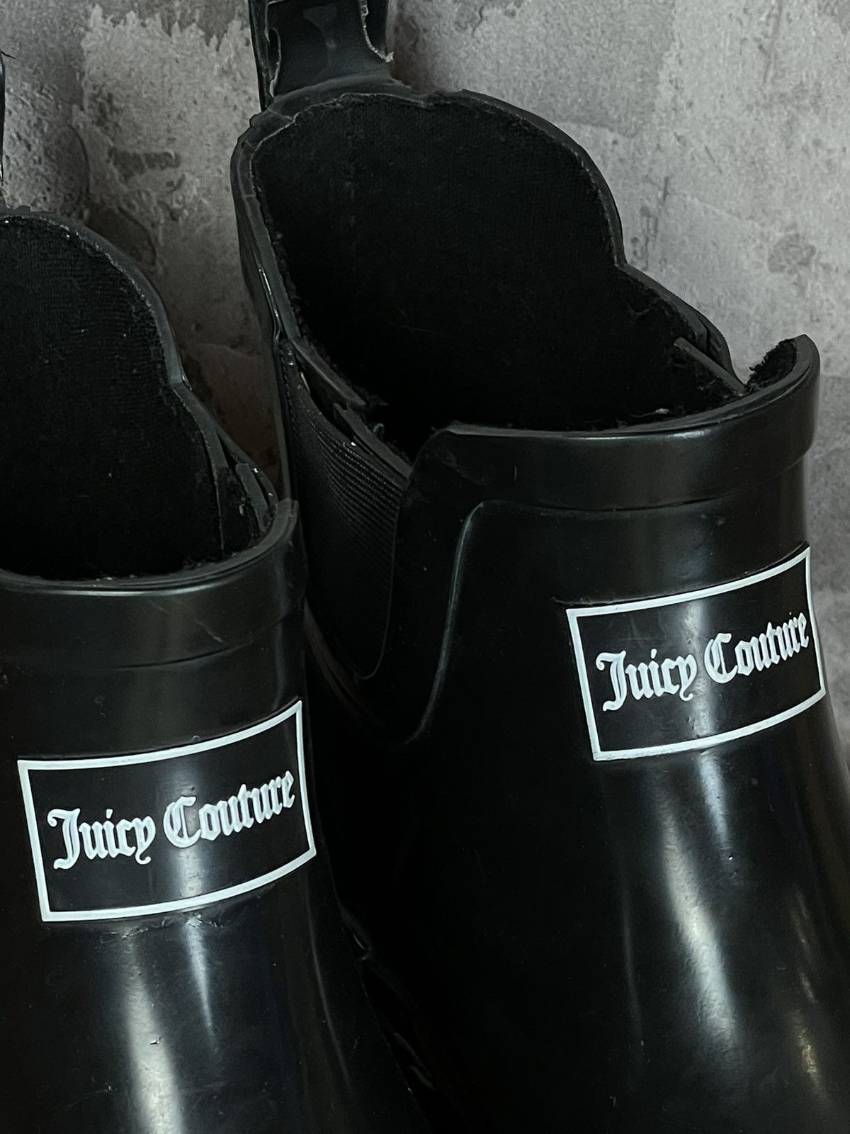 Juicy Couture Juicy Couture Y2K Balenciaga Style Big Heavy Rubber Boots Size US 8.5 / IT 38.5 - 8 Thumbnail
