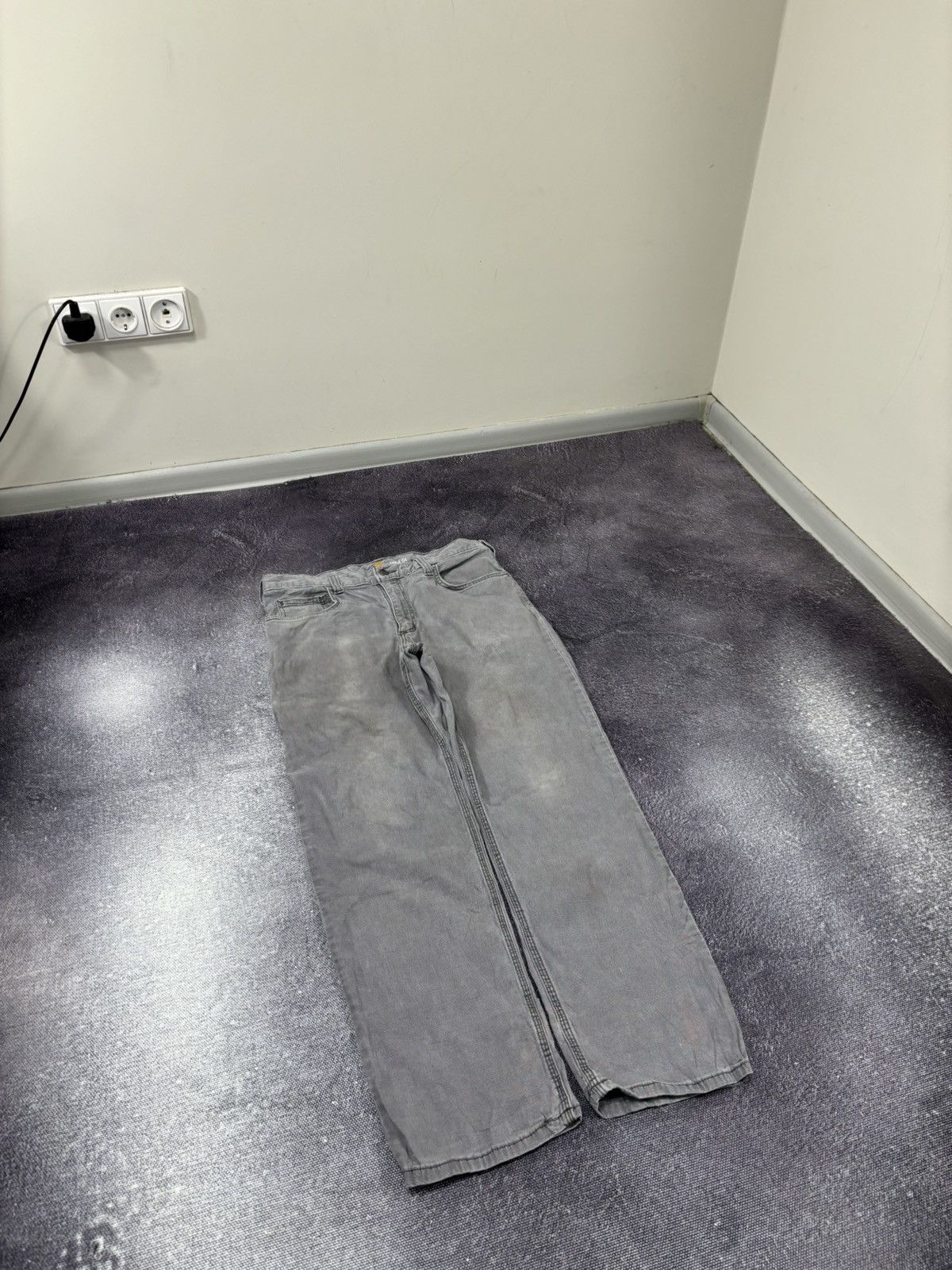 Carhartt Vintage Carhartt Y2K Relaxed Fit Gray Work Carpenter Pants Size US 34 / EU 50 - 9 Thumbnail