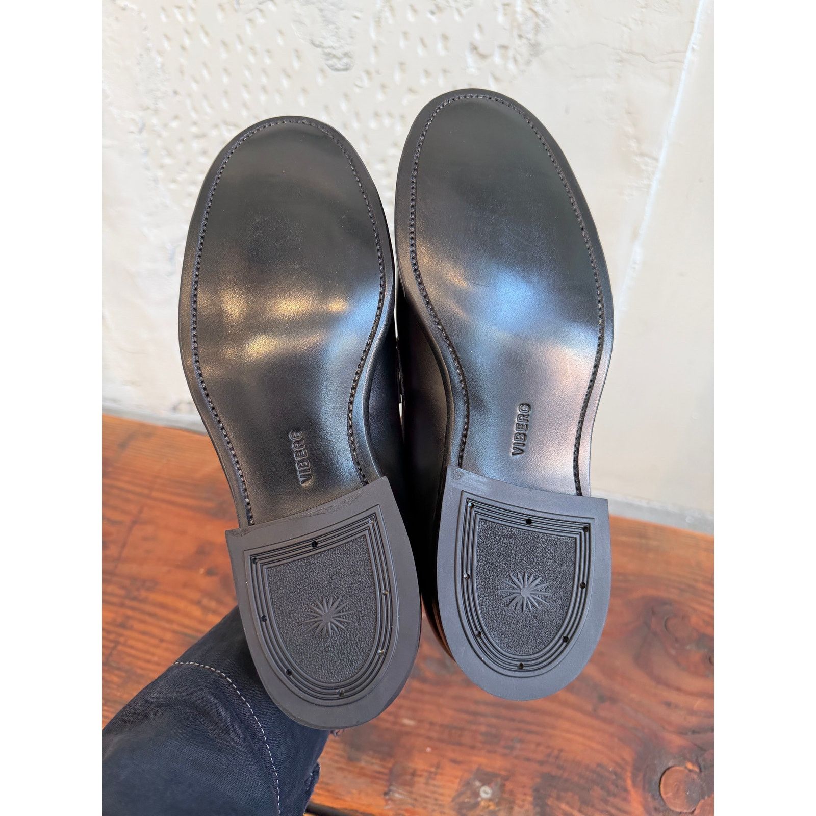 Viberg Viberg 1905 Black Calf Leather Bristol Loafers Size US 9.5 / EU 42-43 - 7 Thumbnail