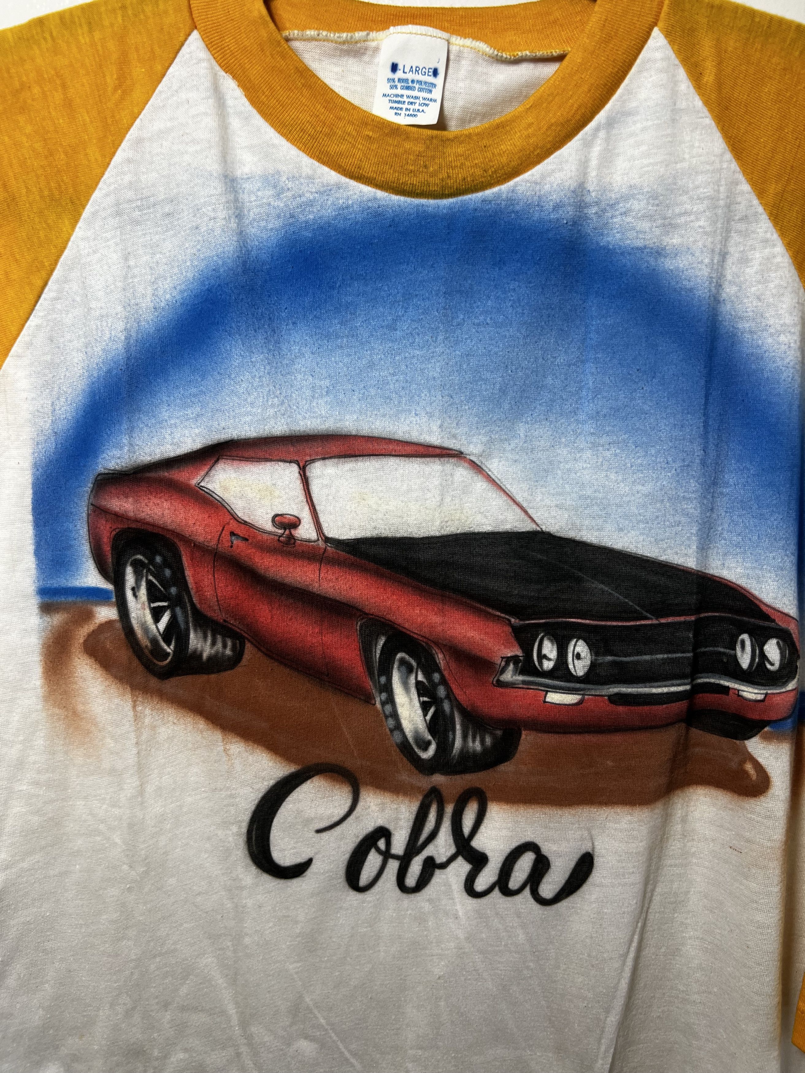 Ford Vintage Airbrushed Ford Cobra Raglan 3/4 T-Shirt Size US L / EU 52-54 / 3 - 2 Thumbnail