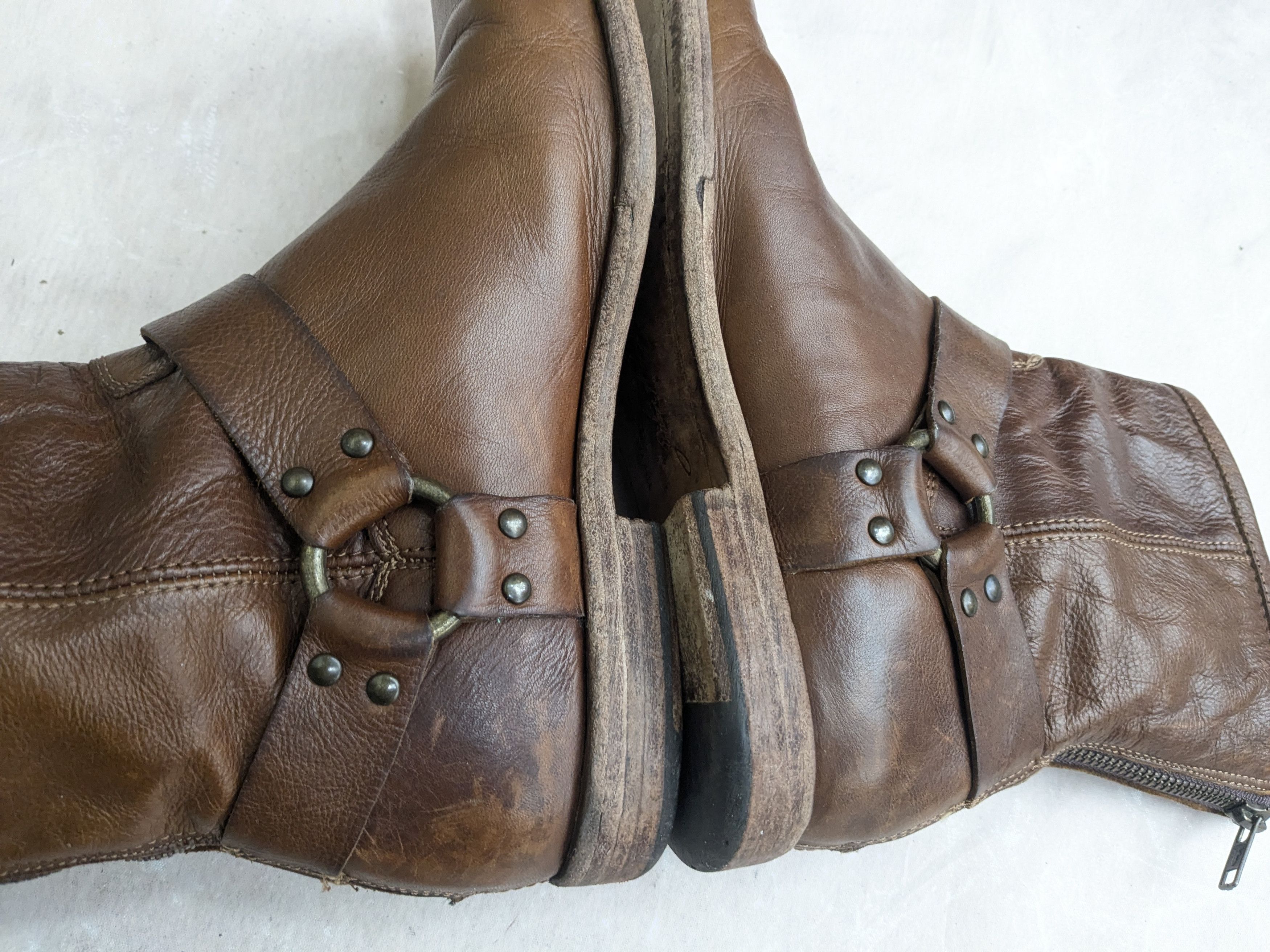 Frye Frye Harness Brown Leather 9.5 Leather Buckle Punk Size US 9.5 / EU 42-43 - 5 Thumbnail