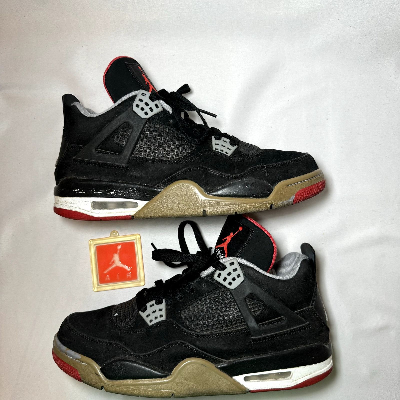 Jordan Brand × Nike Size 10 - Nike Air Jordan 4 Retro Bred 2012 Men's Shoes Size US 10 / EU 43 - 2 Thumbnail