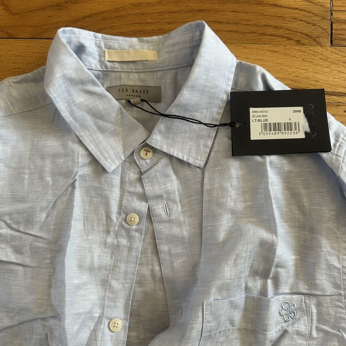 Ted Baker Light Blue Ted Baker Button Down Shirt Size US M / EU 48-50 / 2 - 2 Thumbnail
