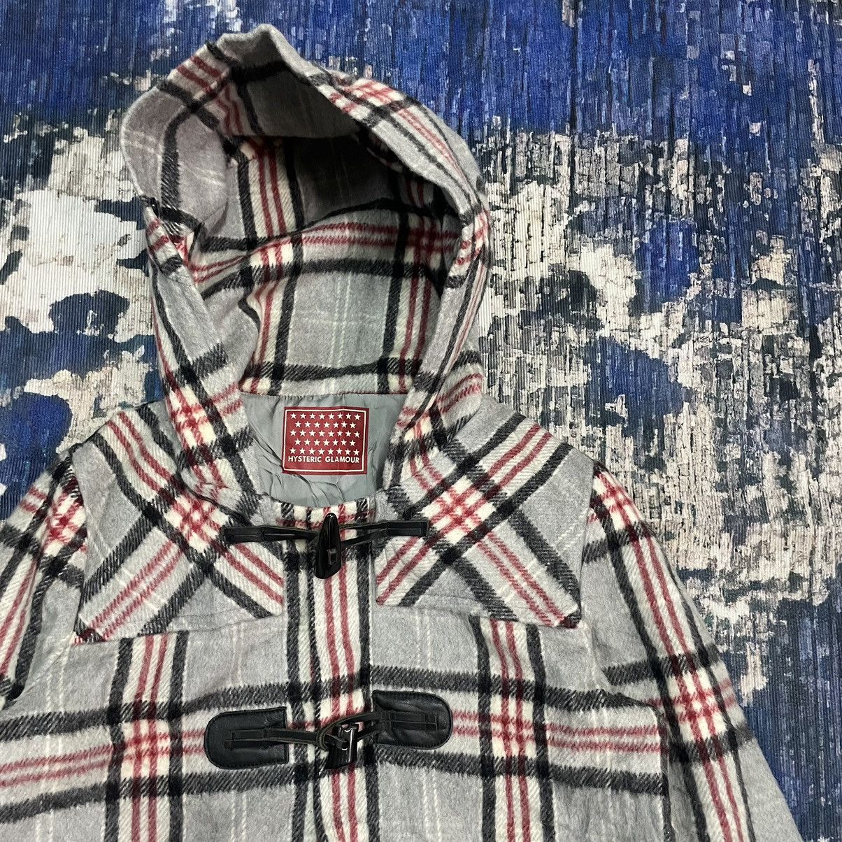 Hysteric Glamour Vintage 1990s Hysteric Glamour Plaid Wool Hooded Duffle Coat Size S / US 4 / IT 40 - 2 Thumbnail