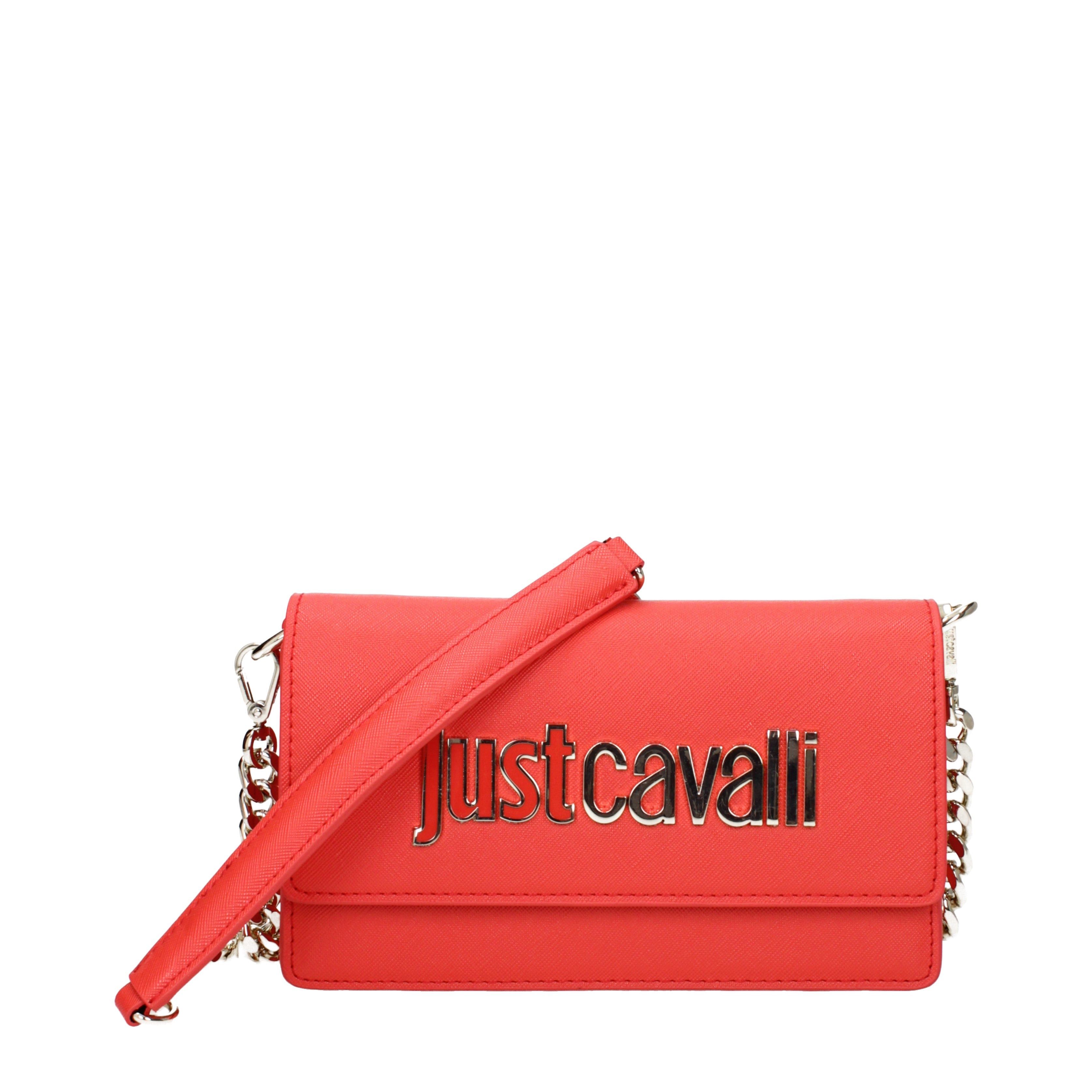 Just Cavalli Crossbody Bag In Polyester in Red, Women's
