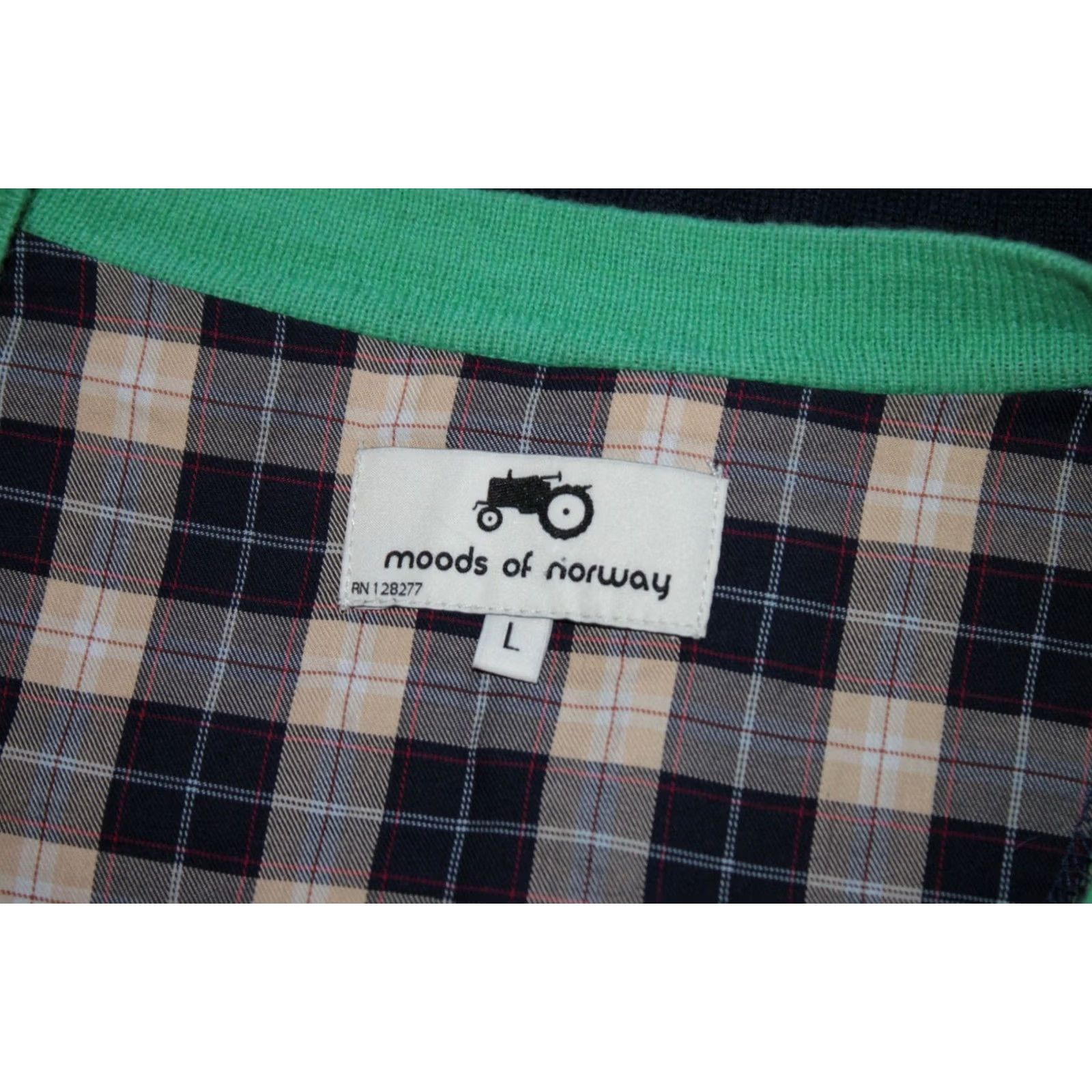 Vintage Moods of Norway mens blue cotton wool jumper Size L Size US L / EU 52-54 / 3 - 6 Thumbnail