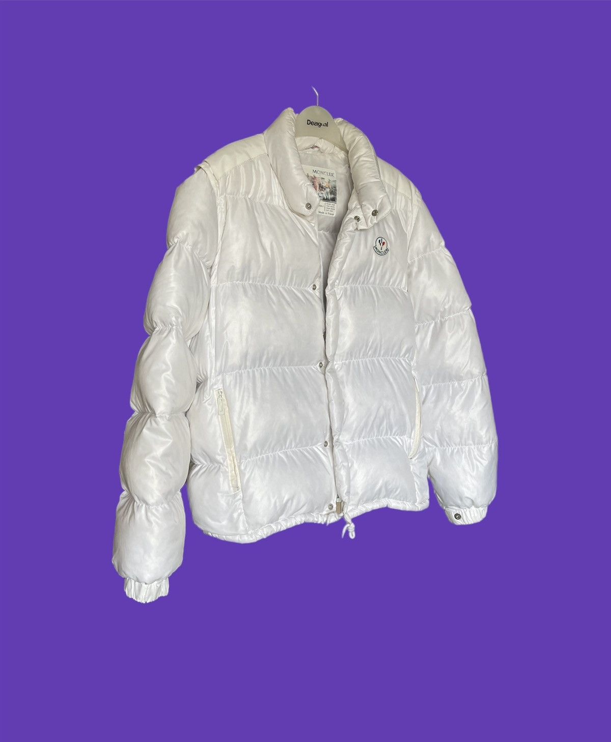 Moncler × Moncler Grenoble × Vintage 80’s 2 in 1 Moncler Grenoble Down Jacket Vest Vintage White Size US M / EU 48-50 / 2 - 10 Thumbnail
