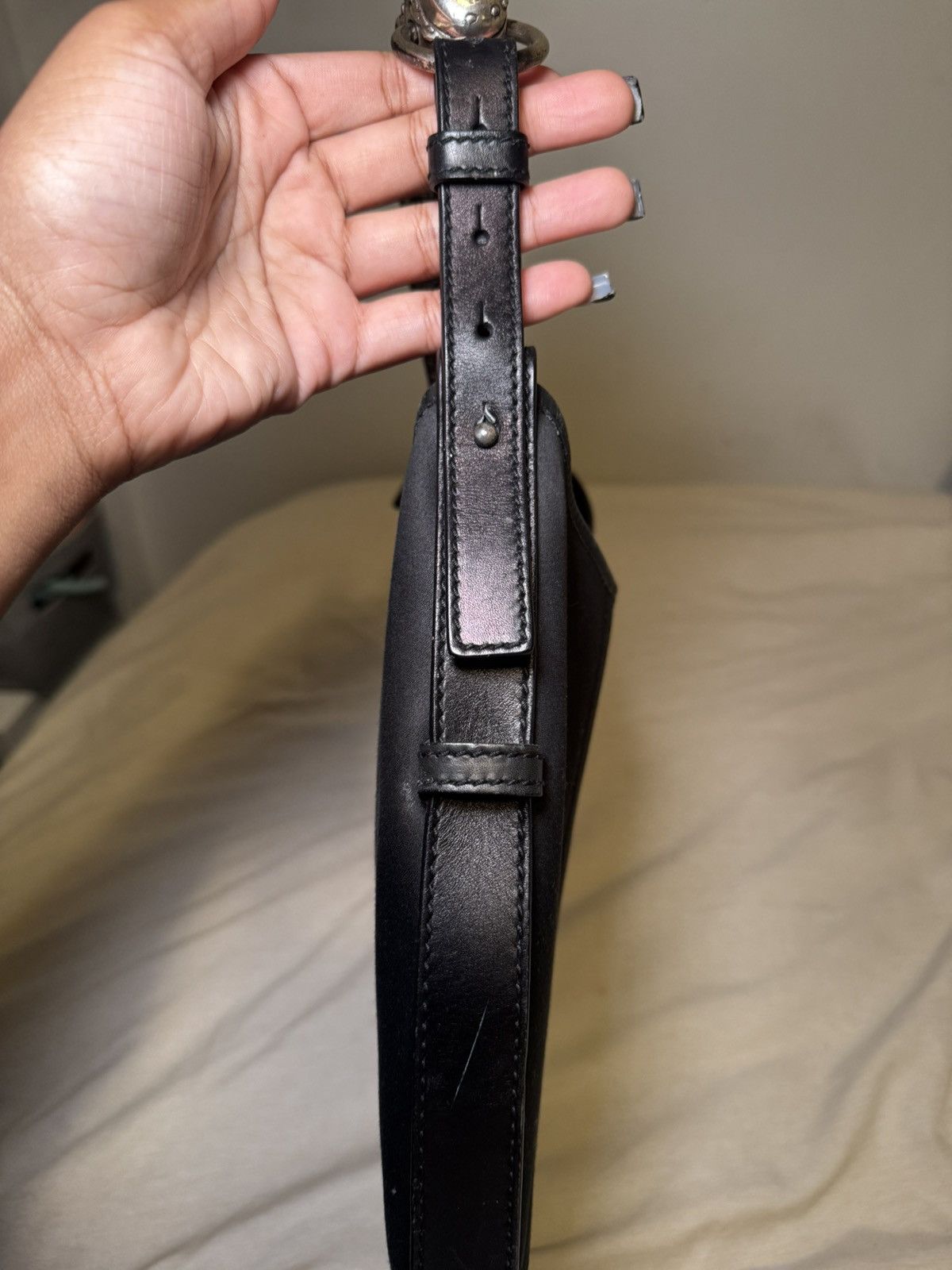 Yves Saint Laurent Yves Saint Laurent Mombasa Handbag Satin Size ONE SIZE - 10 Thumbnail