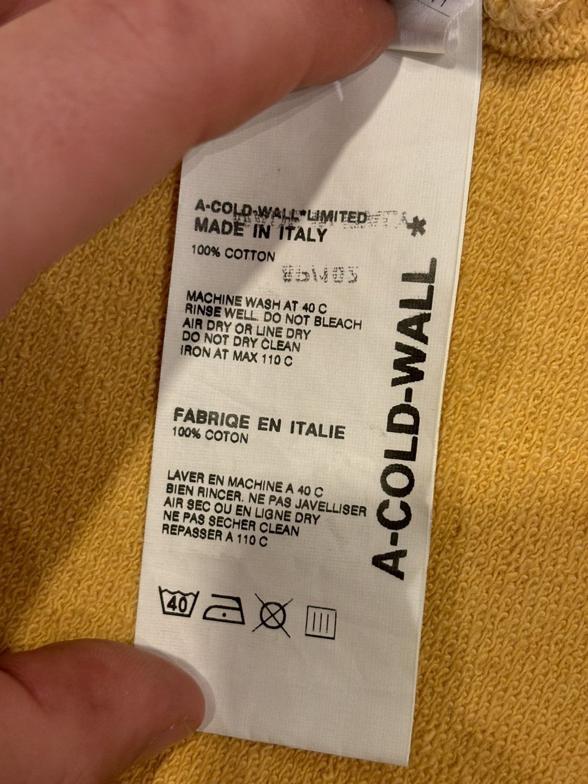 A-COLD-WALL* A Cold Wall Hoodie Yellow Size US S / EU 44-46 / 1 - 8 Thumbnail