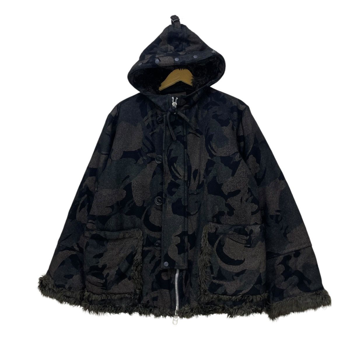 Issey Miyake × Japanese Brand Japanese Brand Hiromichi Faux Fur Jacket Size M / US 6-8 / IT 42-44 - 2 Thumbnail