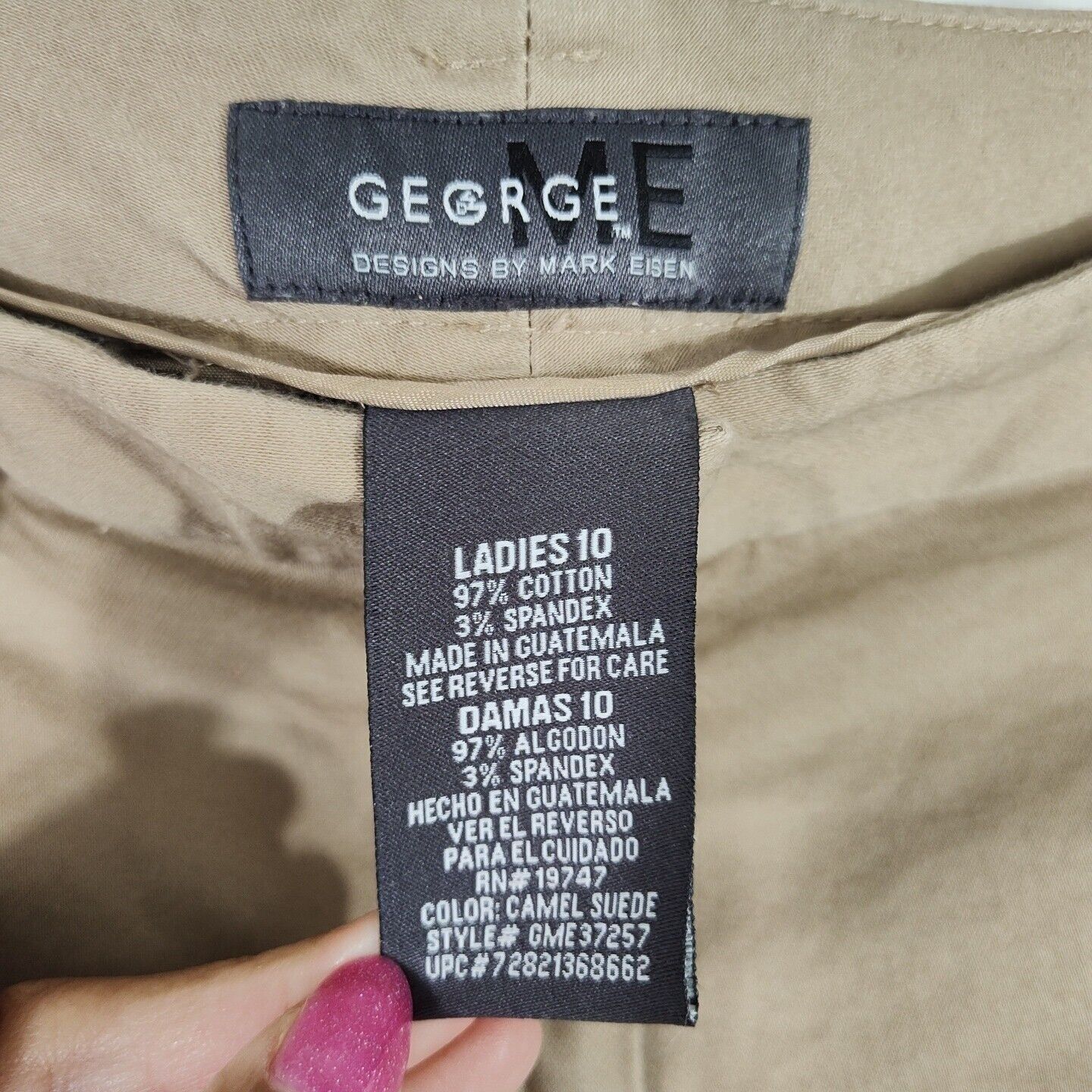 George George Khaki Chino Bermuda Shorts Women Size 10 Cuffed Size 32" / US 10 / IT 46 - 4 Thumbnail