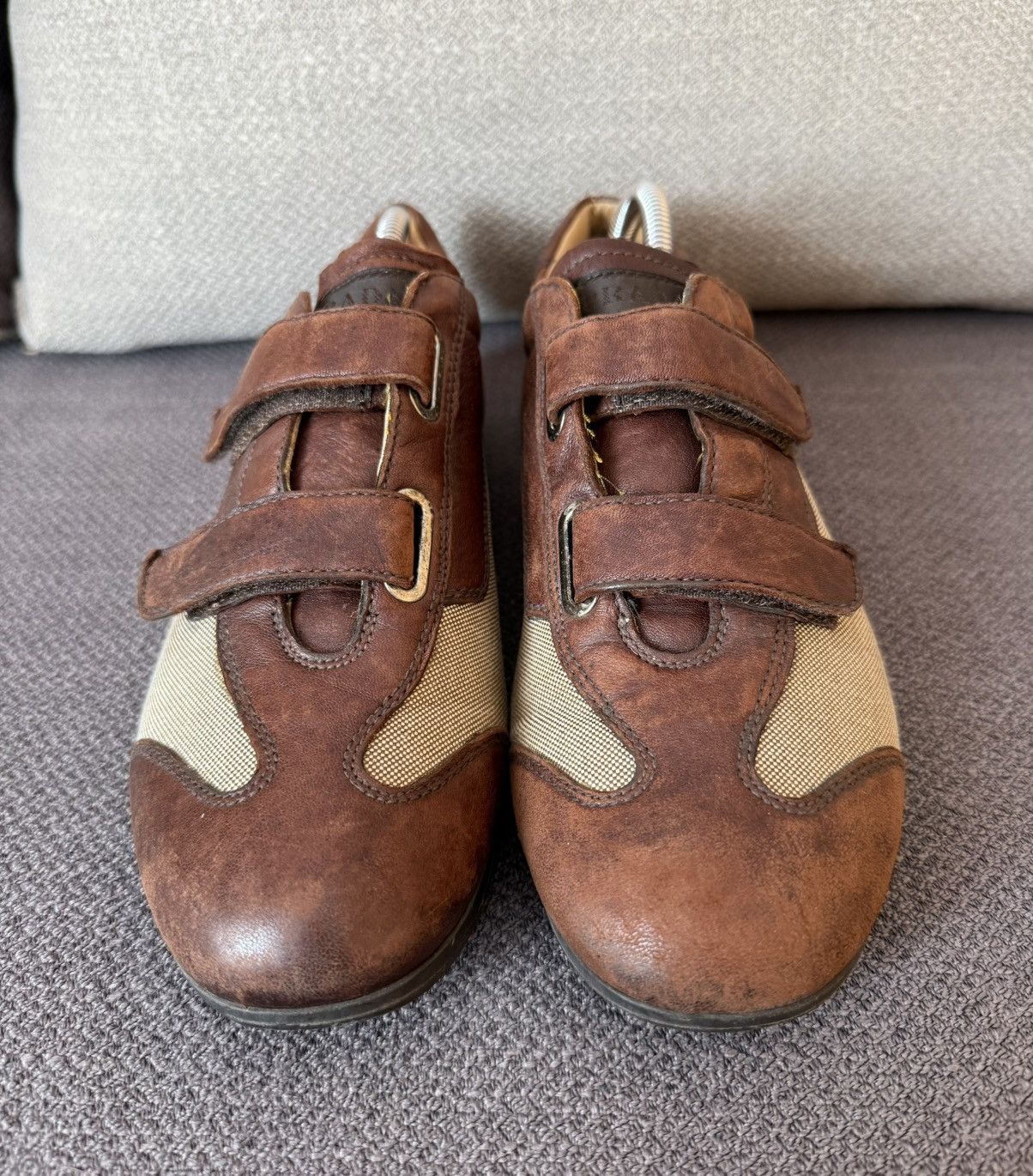 Prada Prada Velcro Vintage Leather Men’s Brown Shoes Size 8 Size US 8 / EU 41 - 6 Thumbnail