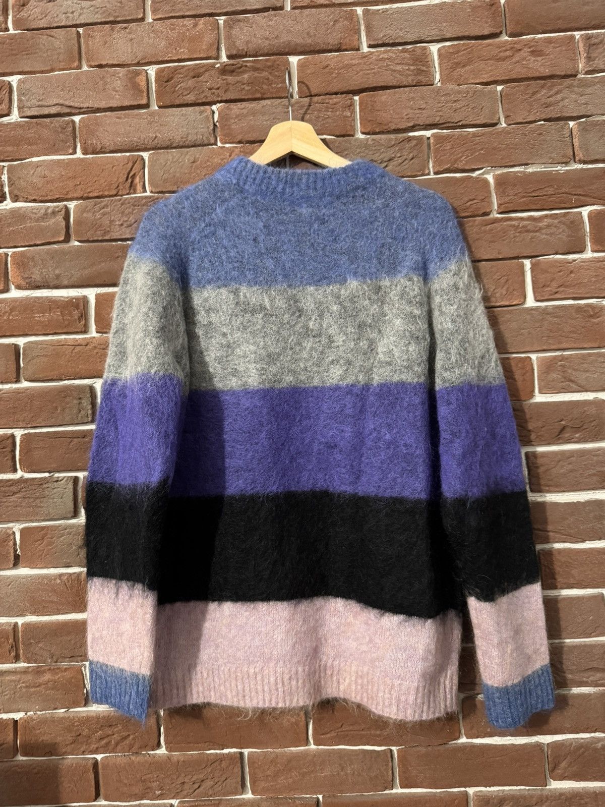 Acne Studios × Designer Acne Studios Designer Fuzzy Wool Knit Sweater Striped Size US M / EU 48-50 / 2 - 2 Thumbnail