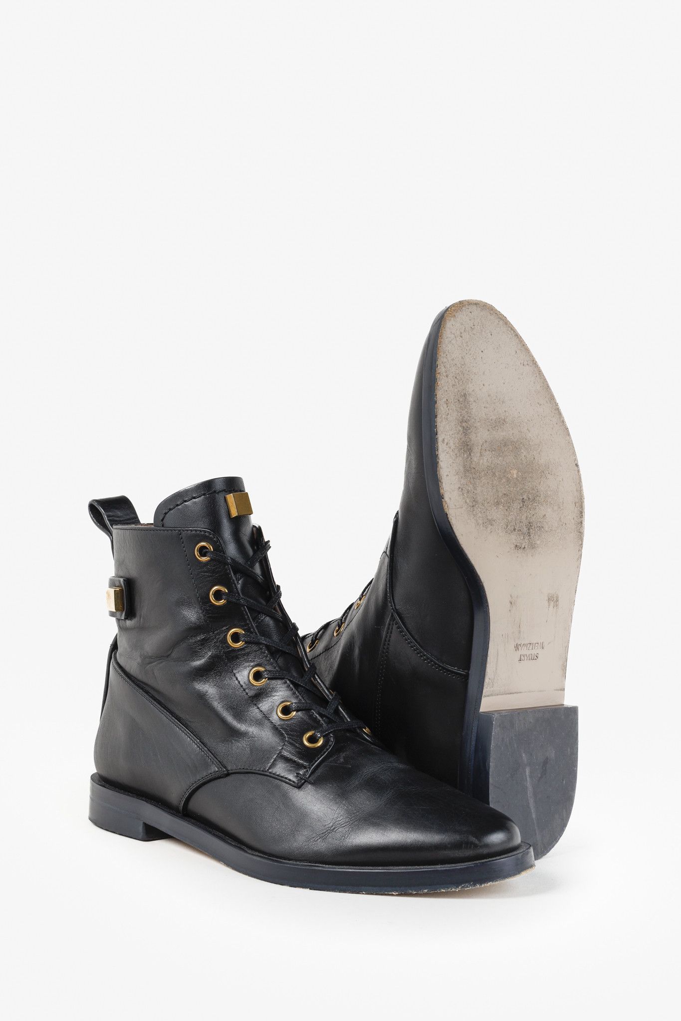 Stuart Weitzman Stuart Weitzman Black Leather Ryder Boot Size US 7 / IT 37 - 4 Thumbnail