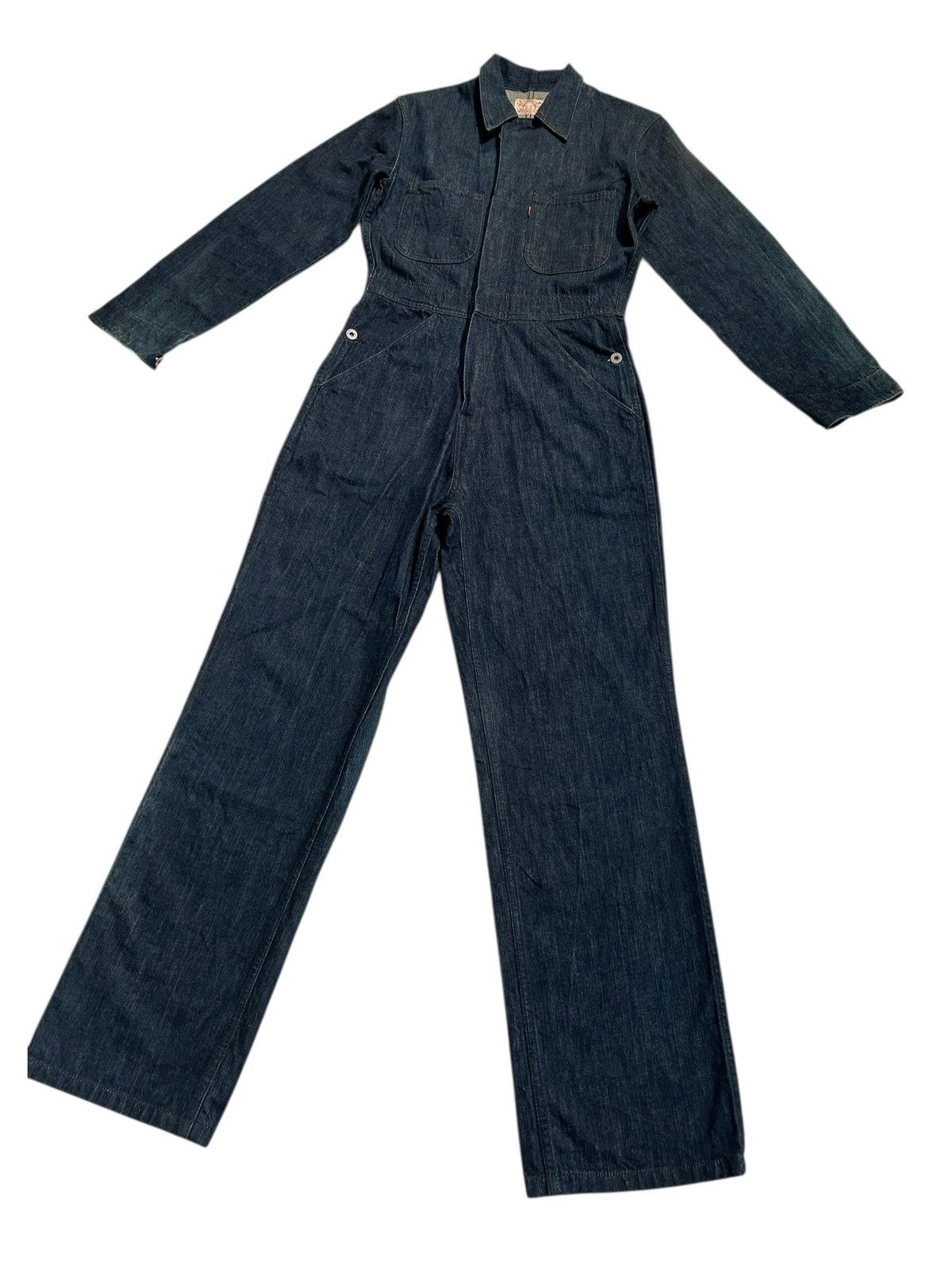 Evisu × Vintage RARE!!! Vintage Evisu Japan Seagull Blue Denim Coverall Size US 38 / EU 54 - 6 Thumbnail