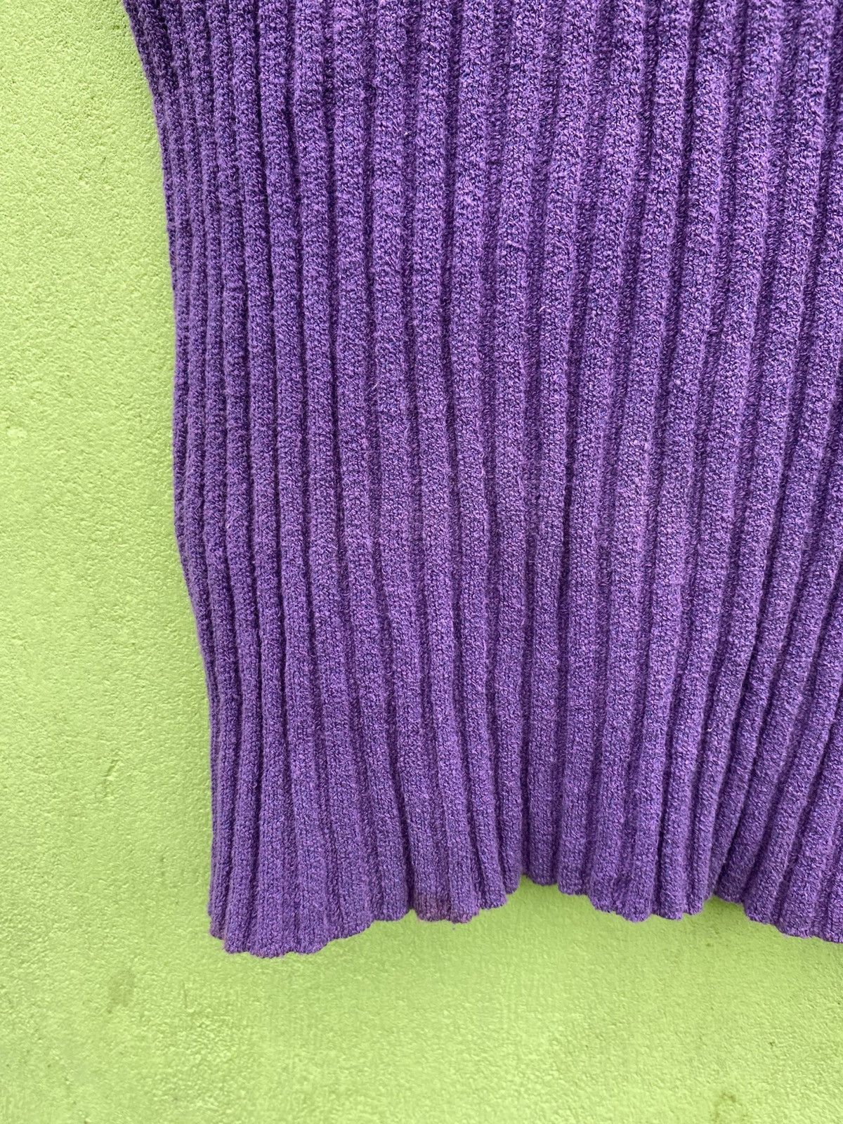 Yohji Yamamoto Yohji Yamamoto D’URBAN A.A.R Vintage Ribbed Purple Knit Tee Size ONE SIZE - 12 Thumbnail