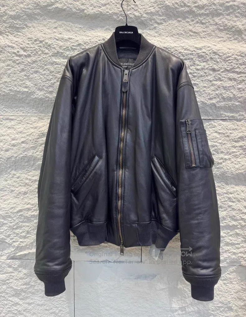 Balenciaga Balenciaga Black Leather Jacket Size US S / EU 44-46 / 1 - 1 Thumbnail