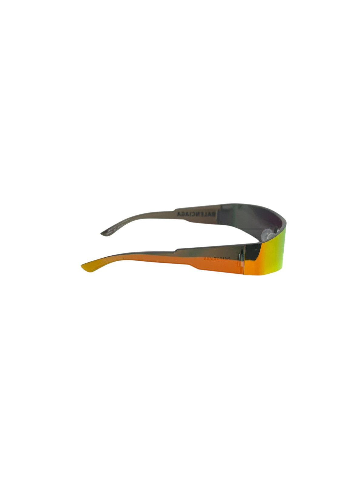 Balenciaga Balenciaga BB0041S Mono Wrap Sunglasses Iridescent Size ONE SIZE - 6 Thumbnail