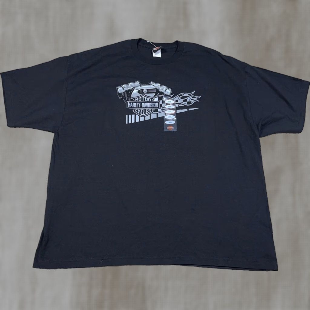 Harley Davidson Harley-Davidson Shirt Mens 3XL Black Tee Coin Miner Biker Engine Fire Flames Logo 80s Retro Classic USA Shirt T-Shirt Size US XXL / EU 58 / 5 - 1 Thumbnail