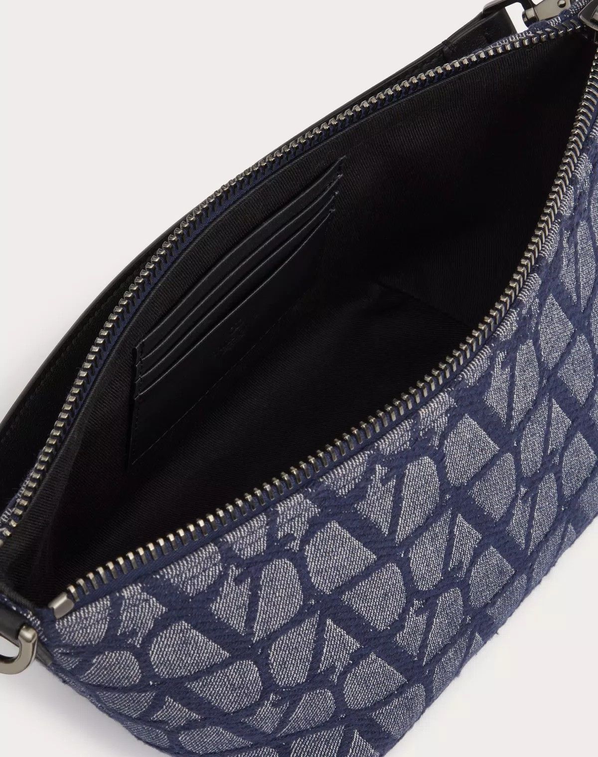 Valentino oc11z0725 Size: OS/ Jacquard Crossbody Bag in Melange/Black Size ONE SIZE - 4 Thumbnail