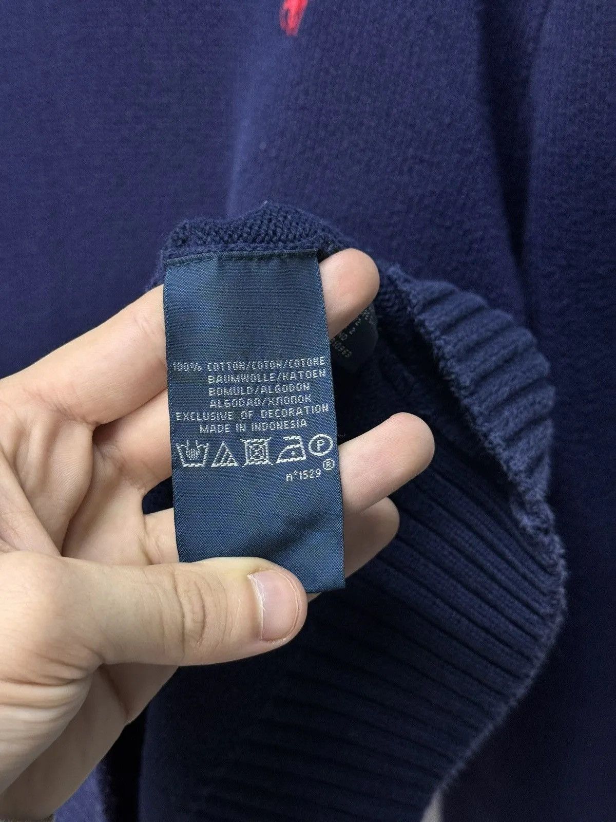 Polo Ralph Lauren × Vintage Polo Ralph Lauren Cable Knit wool blue sweater Size US M / EU 48-50 / 2 - 5 Thumbnail