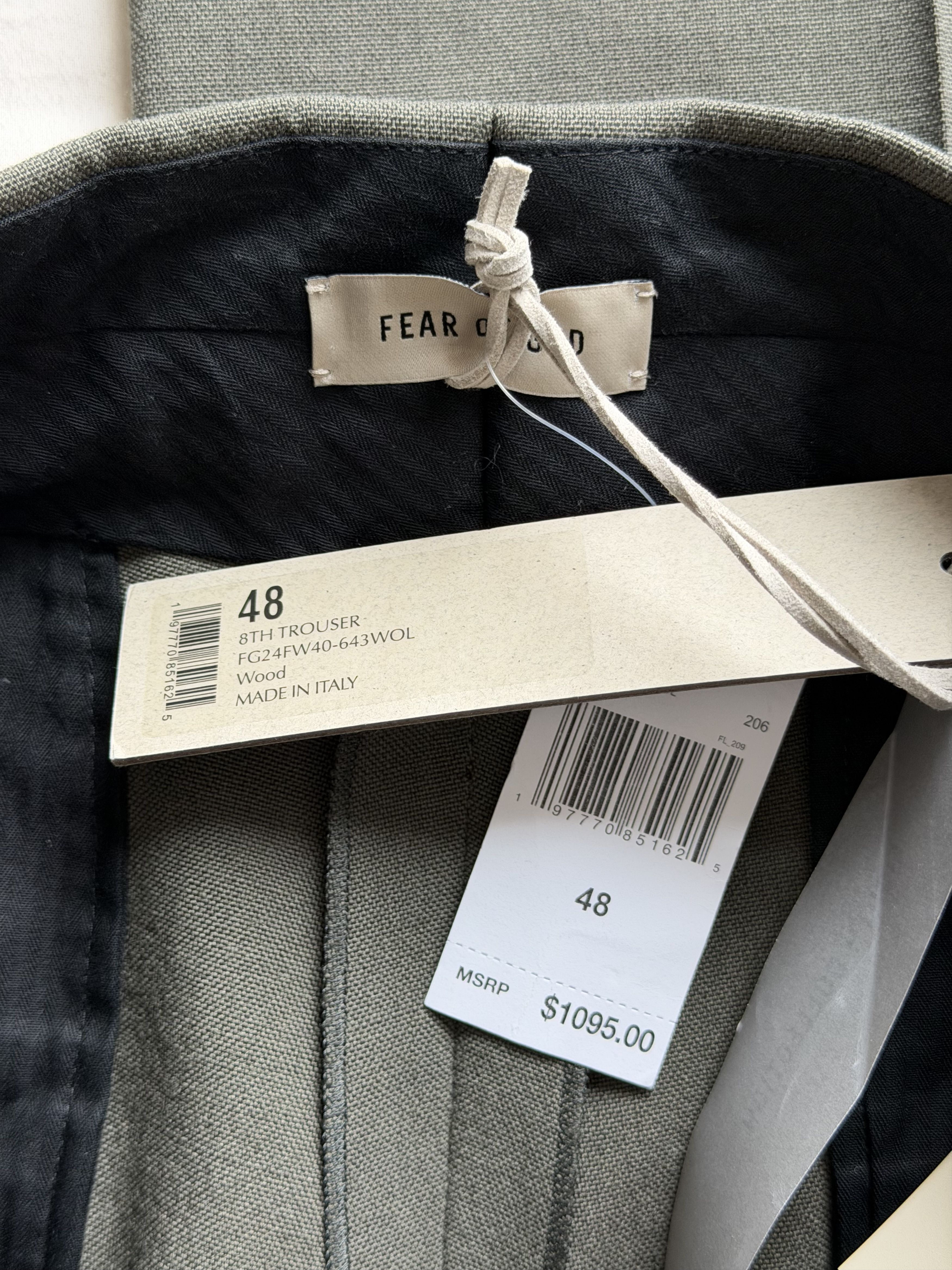 Fear of God Fear of God 8th Collection Wool Trousers in Wood Green Size US 32 / EU 48 - 8 Thumbnail