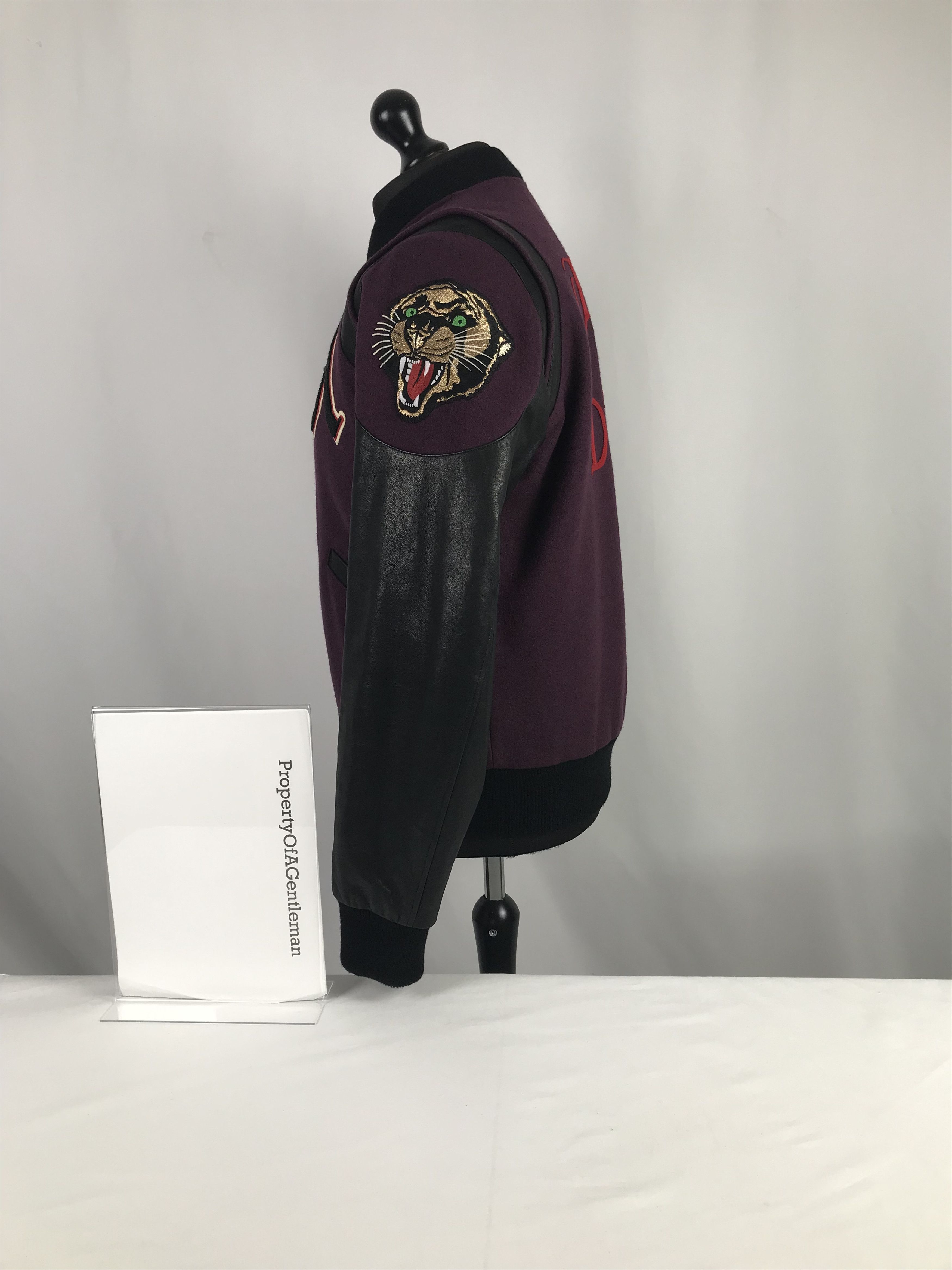 Gucci Gucci Burgundy 'A' Bomber Jacket Size US M / EU 48-50 / 2 - 5 Thumbnail