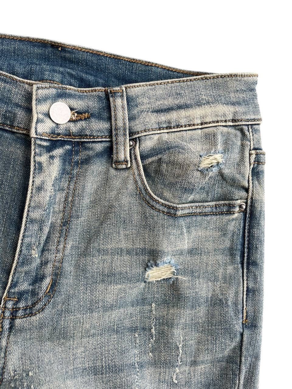 If Six Was Nine Japanese Brand MNML Distressed Skinny Jeans Size US 28 / EU 44 - 6 Thumbnail