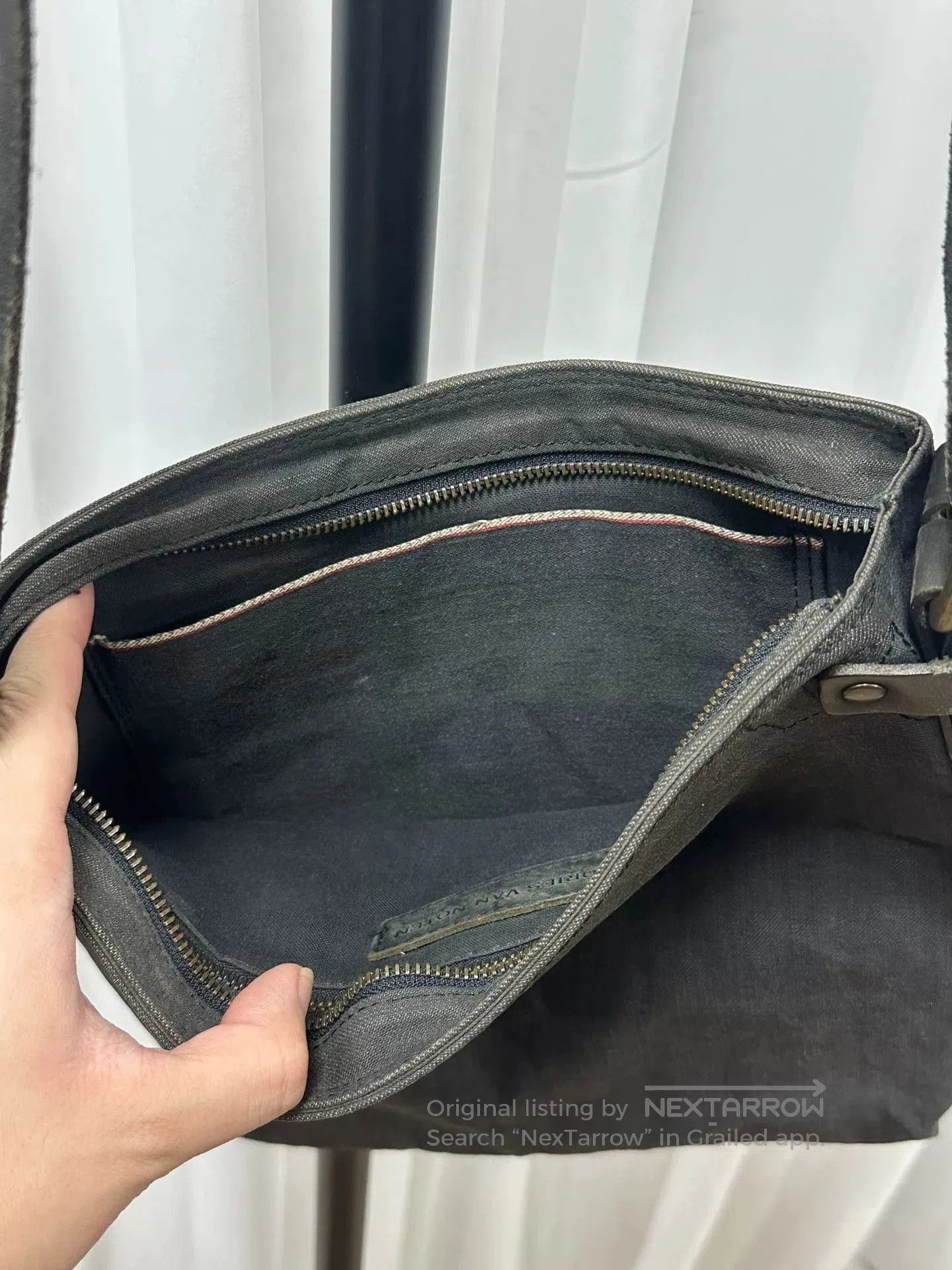 Dries Van Noten Dries Van Noten Messenger Bag in Dark Gray. Size ONE SIZE - 6 Thumbnail