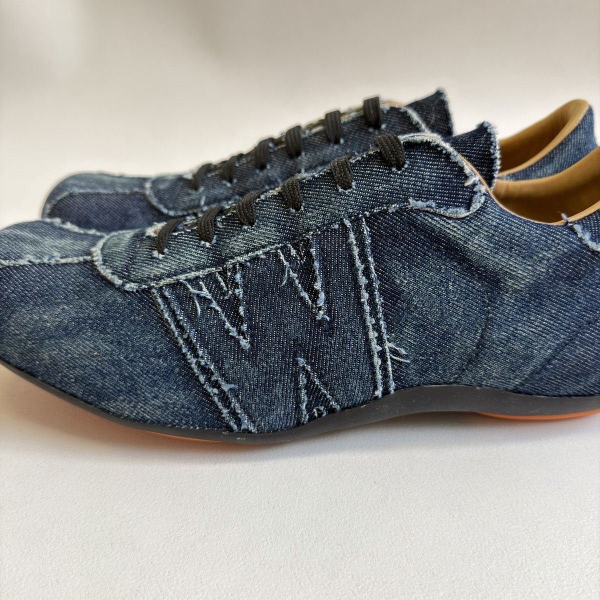 Walter Van Beirendonck 1990s Washed Blue Denim ‘W’ Sneakers Size US 10 / EU 43 - 12 Thumbnail