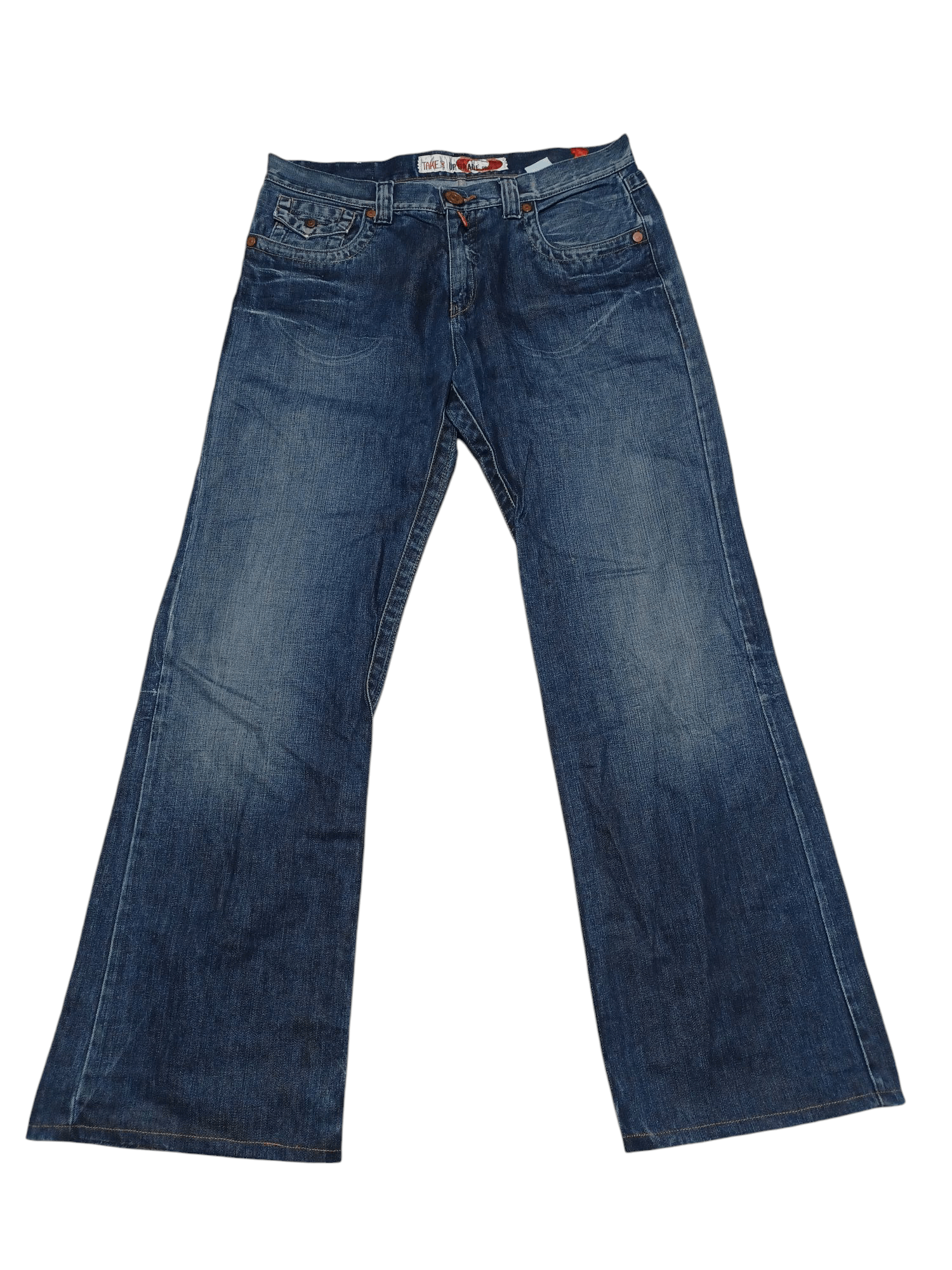 Japanese Brand TAKE TWO VINTAGE BOOTCUT MADE IN ITALY 90S AVANT GARDE JEANS Size US 36 / EU 52 - 1 Thumbnail