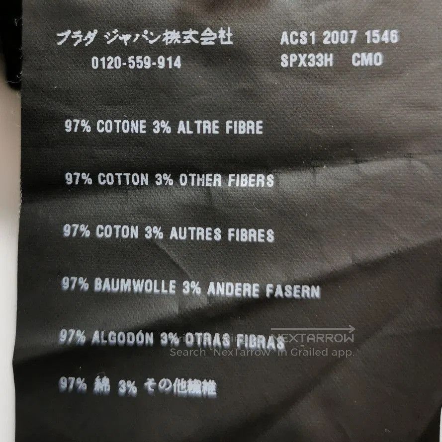 Prada Prada Logo Cotton Trousers in Black . Size 41" - 7 Thumbnail
