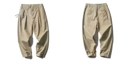 Japanese Brand 21SS Indigo Union Japan Khaki City Worker Cropped Pants Size US 34 / EU 50 - 4 Thumbnail